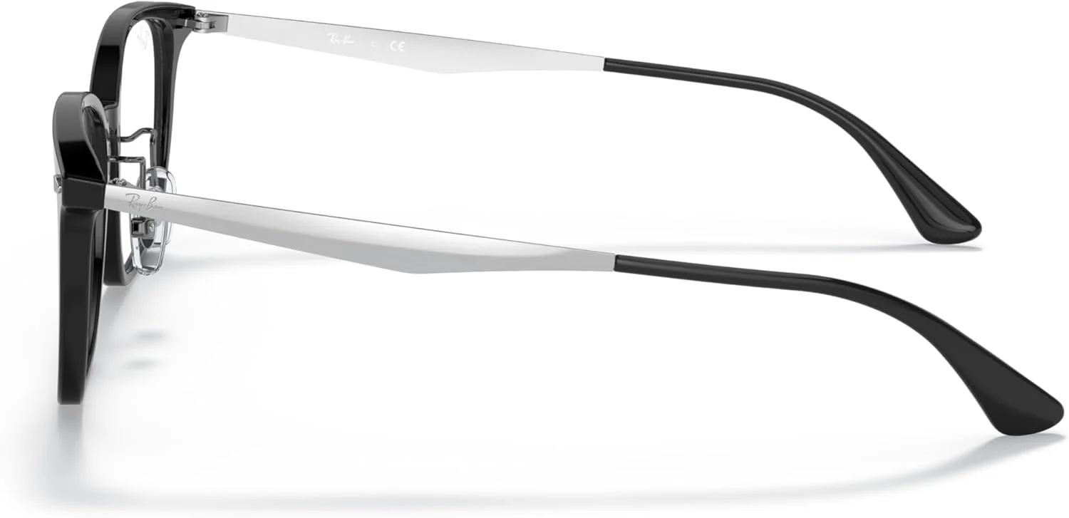 فریم عینک طبی مربعی ری بن RX5403D، مشکی/لنز نمایشی، 52 میلی متر