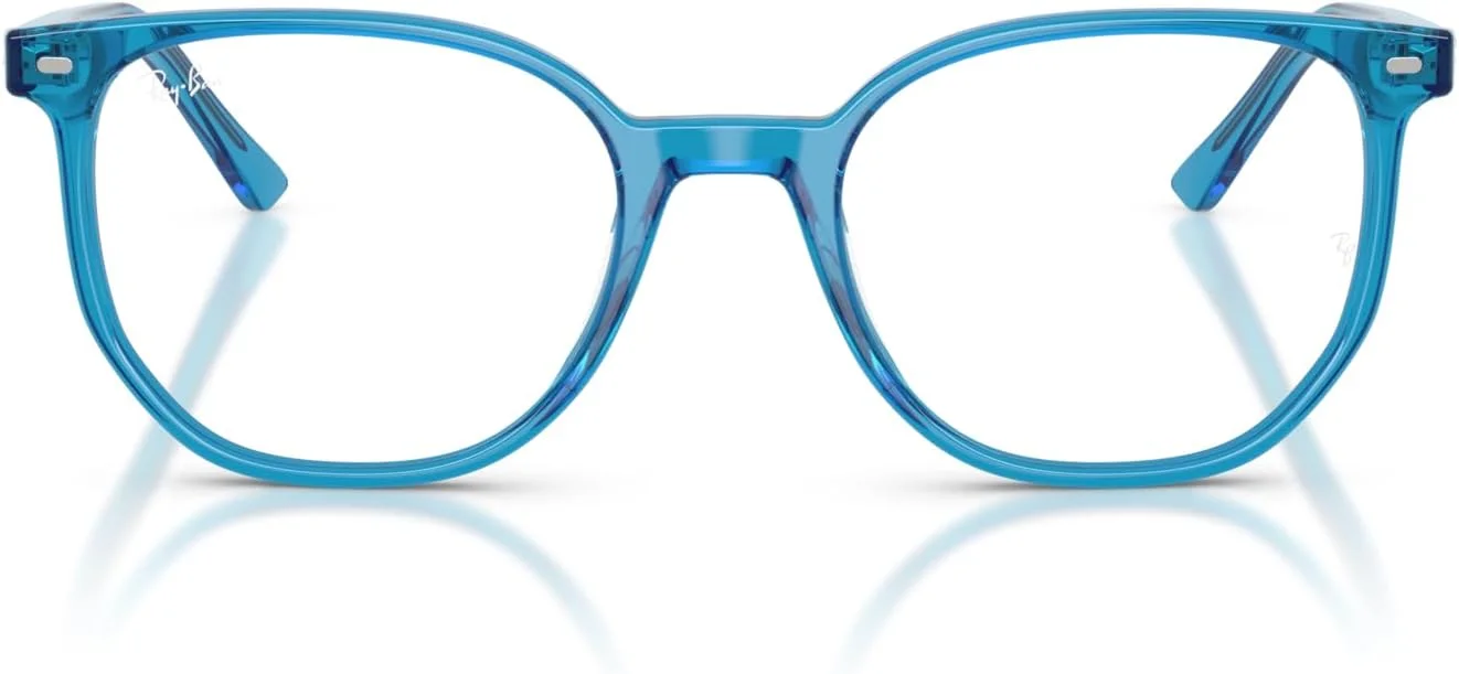 فریم عینک طبی گرد Ray-Ban RX5397 Elliot، آبی/لنز نمایشی، 48 میلی متر