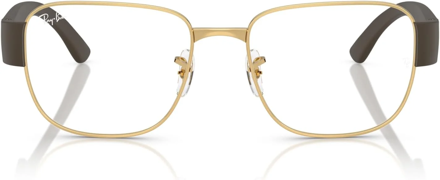 فریم عینک طبی مربعی ری بن RX6532، طلایی/لنز نمایشی، 53 میلی متر