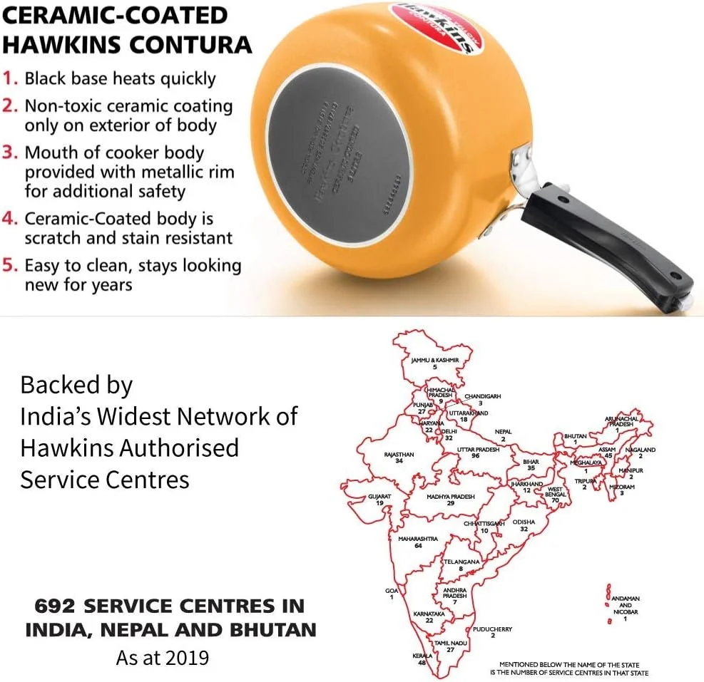 زودپز آلومینیومی هاوکینز، نارنجی، 3 لیتر، cmy30