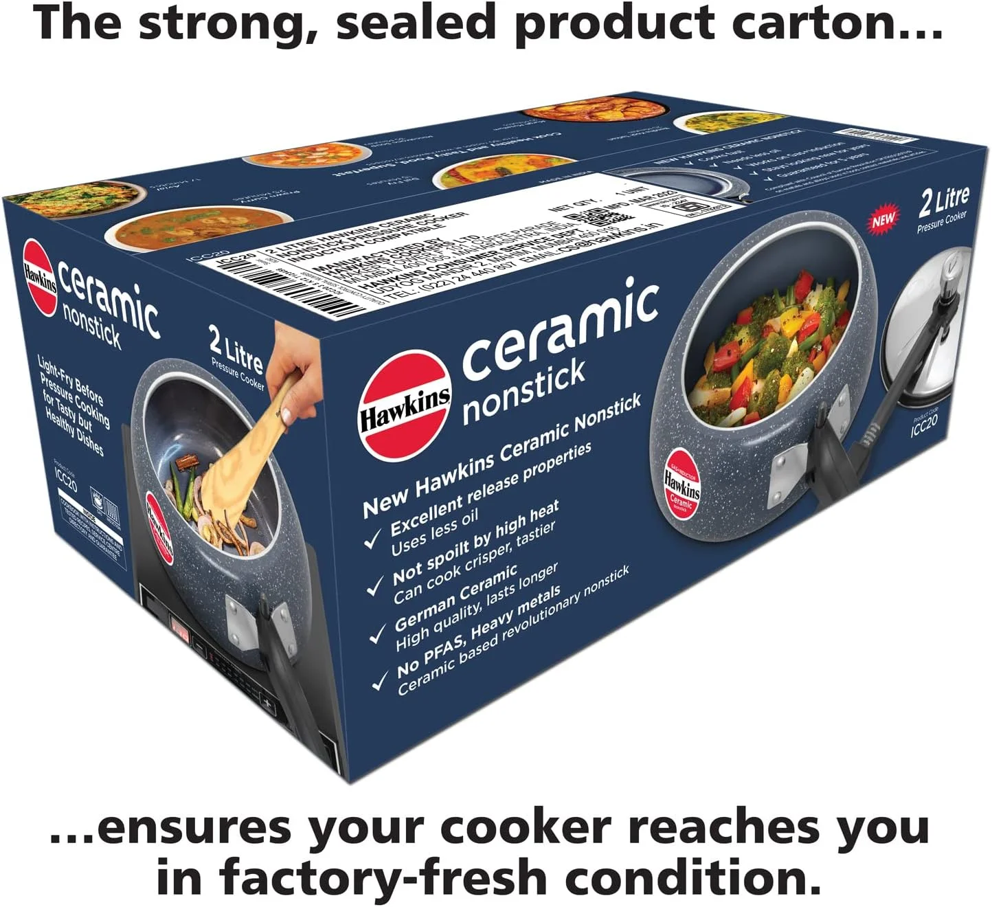 زودپز سرامیکی نچسب هاوکینز 2 لیتری مناسب اجاق القایی زودپز سرامیکی نچسب هاوکینز 2 لیتری مناسب اجاق القایی