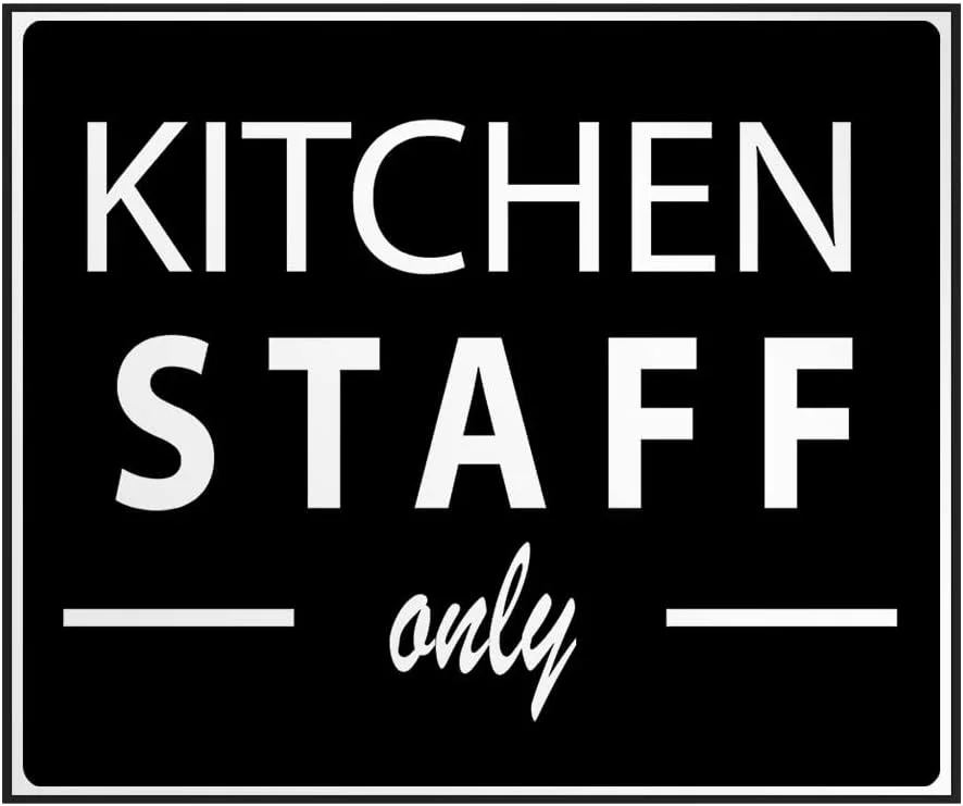 برچسب های صنعتی افقی وینیل - تابلوی "فقط کارکنان آشپزخانه" - علامت ایمنی صنعتی تاسیسات - طرح برچسب فقط 7x5 اینچ - فقط طرح برچسب های صنعتی افقی وینیل - تابلوی "فقط کارکنان آشپزخانه" - علامت ایمنی صنعتی تاسیسات - طرح برچسب فقط 7x5 اینچ - فقط طرح