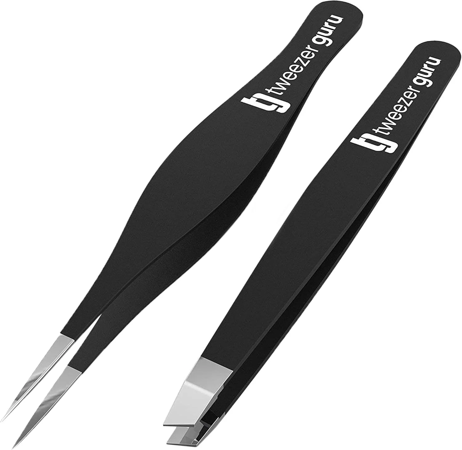 موچین نوک تیز Tweezer Guru برای موهای زیر پوستی - موچین دقیق برای ابرو و از بین بردن موهای زیر پوستی - موچین جوش سر سیاه و خار با نوک سوزنی تیز (ست 2 عددی، مشکی (نوک تیز + اریب)) موچین نوک تیز Tweezer Guru برای موهای زیر پوستی - موچین دقیق برای ابرو و از بین بردن موهای زیر پوستی - موچین جوش سر سیاه و خار با نوک سوزنی تیز (ست 2 عددی، مشکی (نوک تیز + اریب))