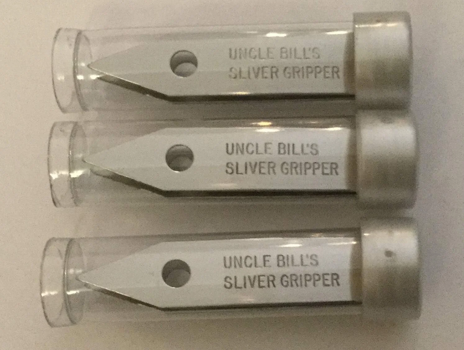 موچین دقیق Uncle Bill's Sliver Gripper، بسته 3 عددی در محفظه قابل بستن