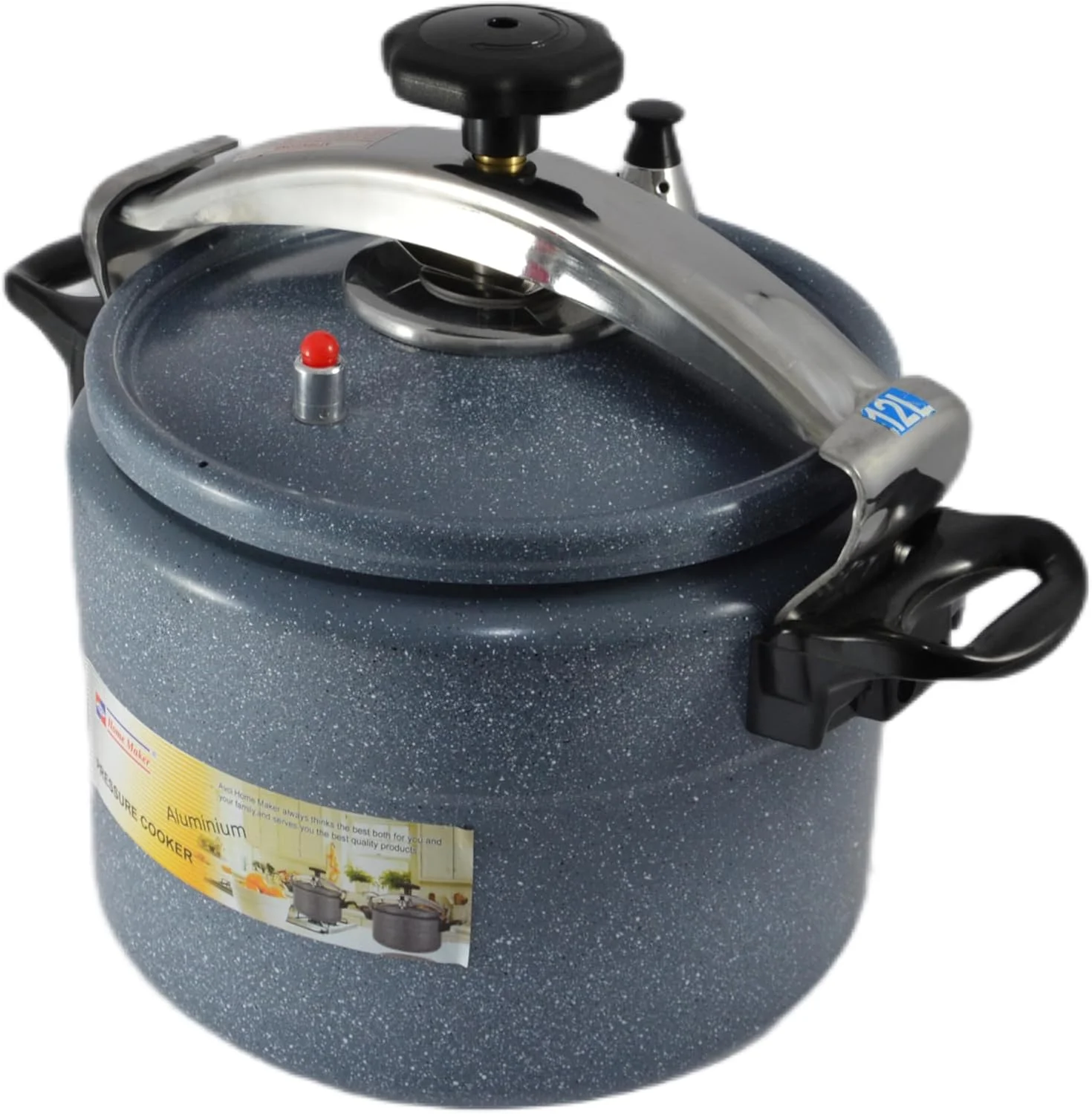 زودپز با پوشش سرامیکی هوم میکر با پایه القایی، ظرفیت 12 لیتر، خاکستری زودپز با پوشش سرامیکی هوم میکر با پایه القایی، ظرفیت 12 لیتر، خاکستری