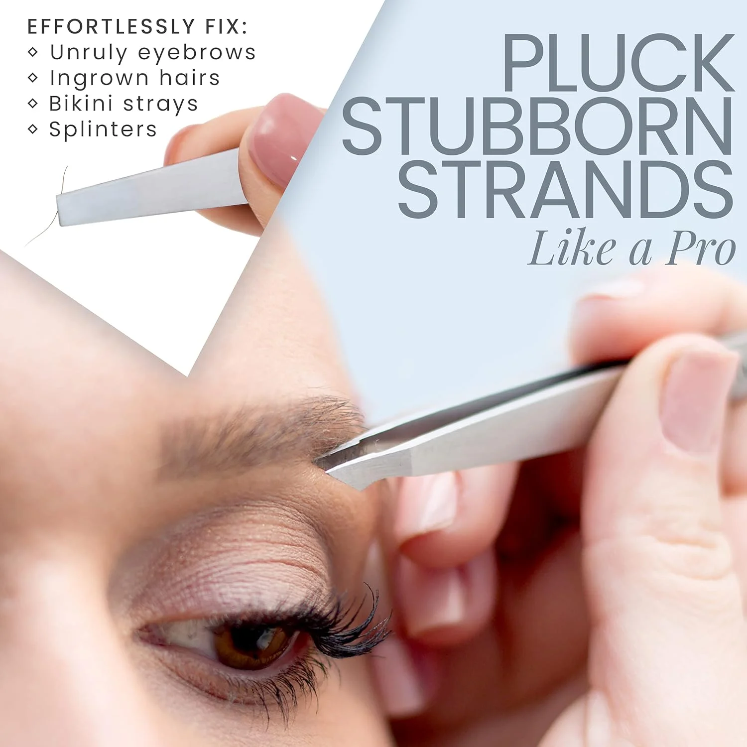 ست موچین ابرو Tweezer Guru برای زنان و مردان - ست موچین حرفه ای نوک مورب و نوک تیز به همراه کیف - کیت موچین دقیق برای موهای صورت، خار و موهای زیر پوستی (4 عددی)