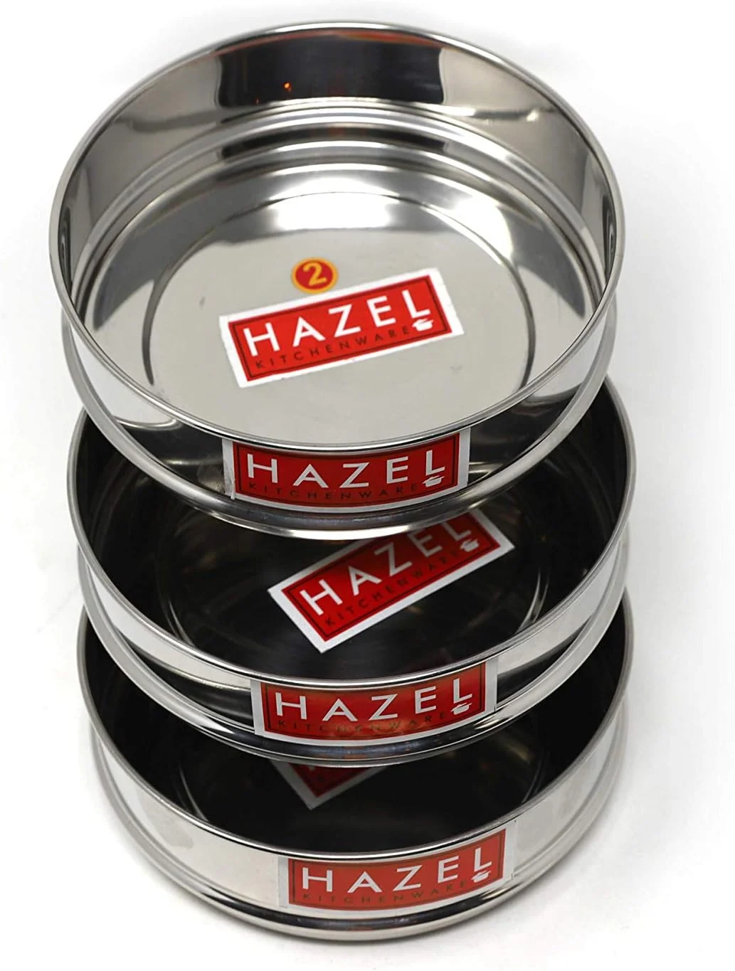 ظروف پخت و پز هیزل آلفا | ست ظروف پخت و پز 750 میلی لیتری | ست 3 عددی با روکش براق به همراه ست ظروف استیل | دبه های پلوپز، جداکننده های پلوپز قابل انباشته شدن، نقره ای، 8 لیتری ظروف پخت و پز هیزل آلفا | ست ظروف پخت و پز 750 میلی لیتری | ست 3 عددی با روکش براق به همراه ست ظروف استیل | دبه های پلوپز، جداکننده های پلوپز قابل انباشته شدن، نقره ای، 8 لیتری