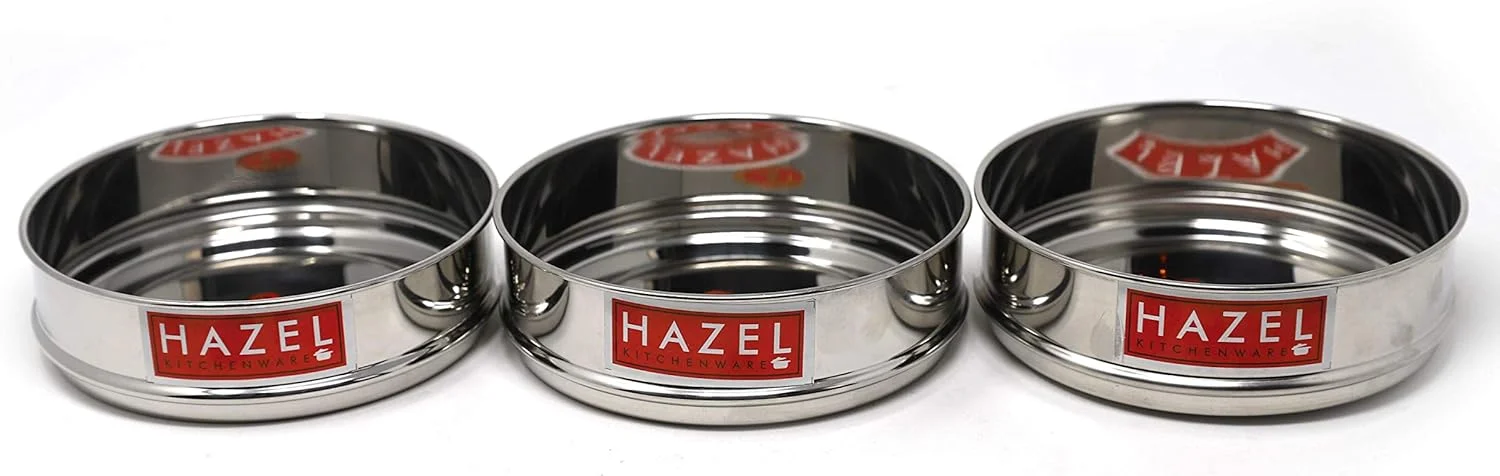 ظروف پخت و پز هیزل آلفا | ست ظروف پخت و پز 750 میلی لیتری | ست 3 عددی با روکش براق به همراه ست ظروف استیل | دبه های پلوپز، جداکننده های پلوپز قابل انباشته شدن، نقره ای، 8 لیتری ظروف پخت و پز هیزل آلفا | ست ظروف پخت و پز 750 میلی لیتری | ست 3 عددی با روکش براق به همراه ست ظروف استیل | دبه های پلوپز، جداکننده های پلوپز قابل انباشته شدن، نقره ای، 8 لیتری