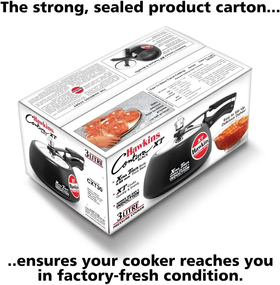 زودپز آلومینیومی درب داخلی هاوکینز کانتورا بلک XT سازگار با اجاق القایی، 3 لیتر، مشکی (CXT30) زودپز آلومینیومی درب داخلی هاوکینز کانتورا بلک XT سازگار با اجاق القایی، 3 لیتر، مشکی (CXT30)