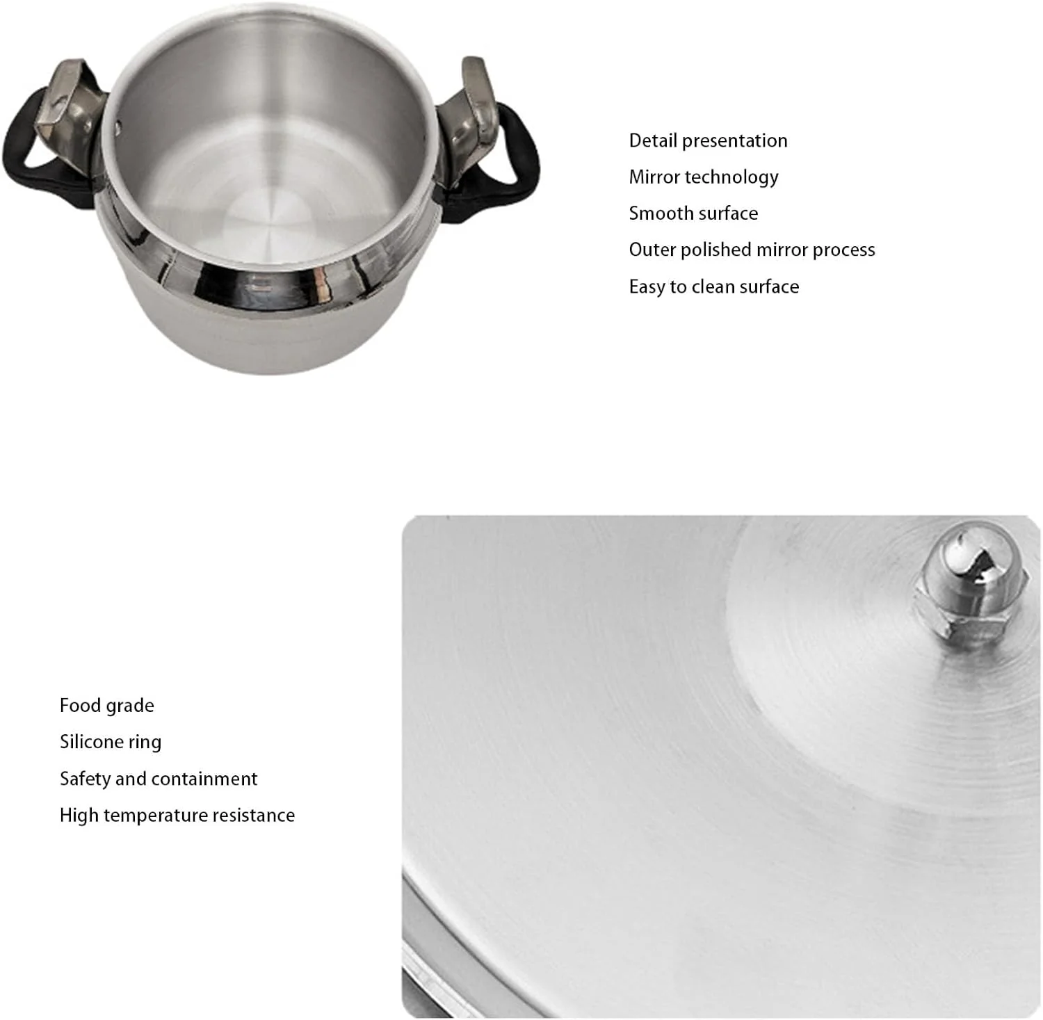 زودپز جیاوو، 7 لیتر/9 لیتر آلومینیومی ضد انفجار ایمنی، قابلمه پخت و پز کنسرو، پخت سریع، کف چند لایه برای اجاق گاز، برقی و مسطح (9 لیتر) زودپز جیاوو، 7 لیتر/9 لیتر آلومینیومی ضد انفجار ایمنی، قابلمه پخت و پز کنسرو، پخت سریع، کف چند لایه برای اجاق گاز، برقی و مسطح (9 لیتر)