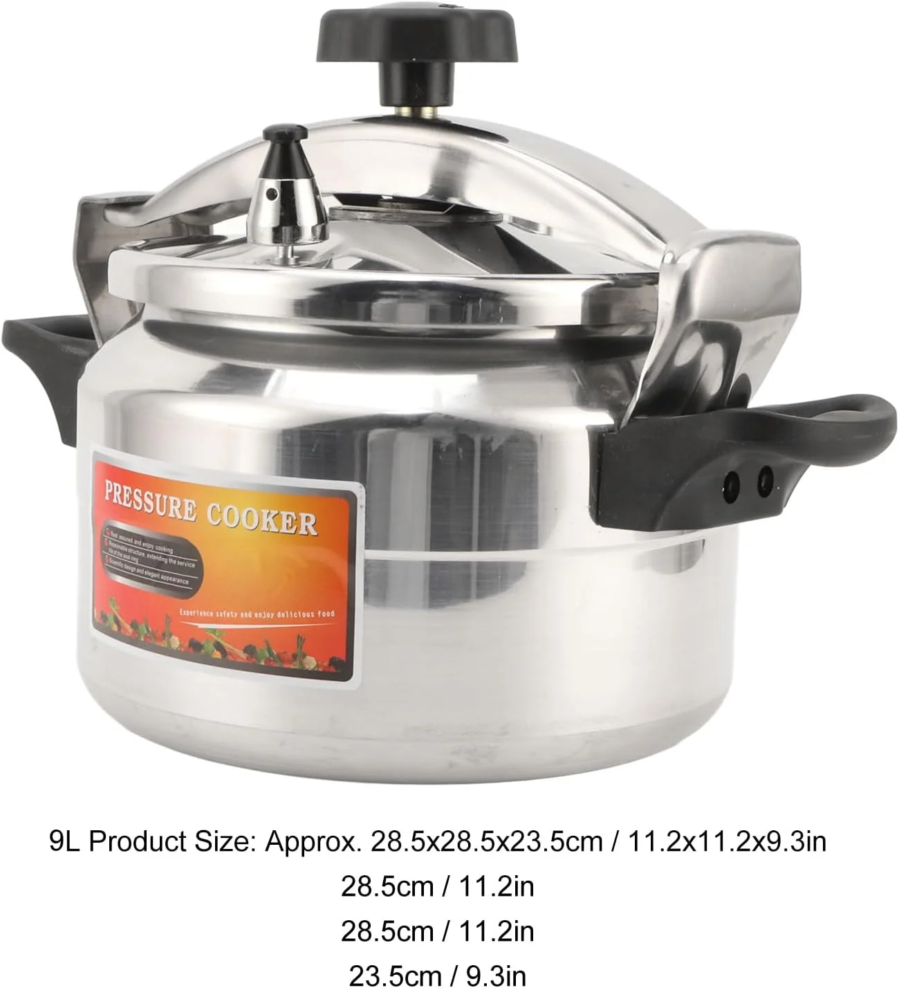 زودپز جیاوو، 7 لیتر/9 لیتر آلومینیومی ضد انفجار ایمنی، قابلمه پخت و پز کنسرو، پخت سریع، کف چند لایه برای اجاق گاز، برقی و مسطح (9 لیتر) زودپز جیاوو، 7 لیتر/9 لیتر آلومینیومی ضد انفجار ایمنی، قابلمه پخت و پز کنسرو، پخت سریع، کف چند لایه برای اجاق گاز، برقی و مسطح (9 لیتر)