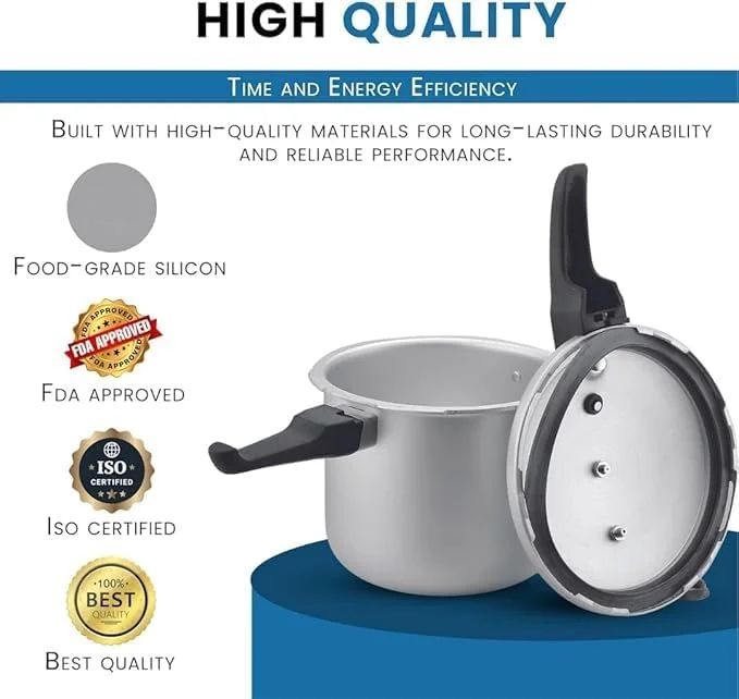 زودپز کیچن کینگ مدل Feast، سیستم ایمنی 4 نقطه ای، فناوری پخت هوشمند، ترویج پخت و پز سالم، بدون PFOA، صرفه جویی در انرژی، مناسب برای استفاده حرفه ای و خانگی (5 لیتر) زودپز کیچن کینگ مدل Feast، سیستم ایمنی 4 نقطه ای، فناوری پخت هوشمند، ترویج پخت و پز سالم، بدون PFOA، صرفه جویی در انرژی، مناسب برای استفاده حرفه ای و خانگی (5 لیتر)