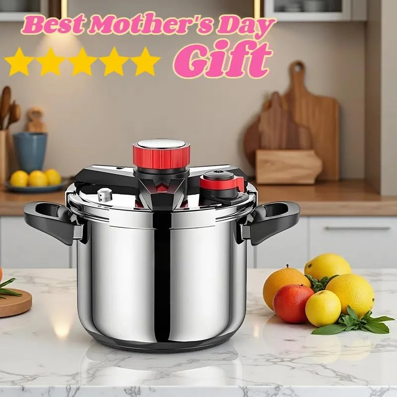 زودپز ۱۰ کوارت کیلوگورج، دیگ زودپز، زودپز استیل ۳۰۴، قفل یک دستی، سازگار با اجاق گاز و القایی، دیگ زودپز برای کنسرو کردن