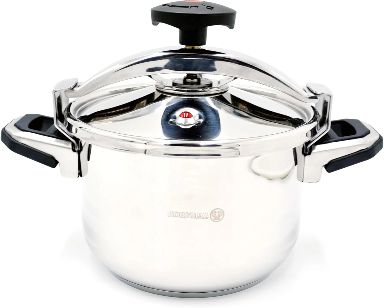 زودپز استیل کورکماز مدل Pressa با ظرفیت 11 لیتر | زودپز ترکیه ای با کفه کپسولی آلومینیومی و درب سنگین | مناسب برای اجاق های القایی مدل KA773