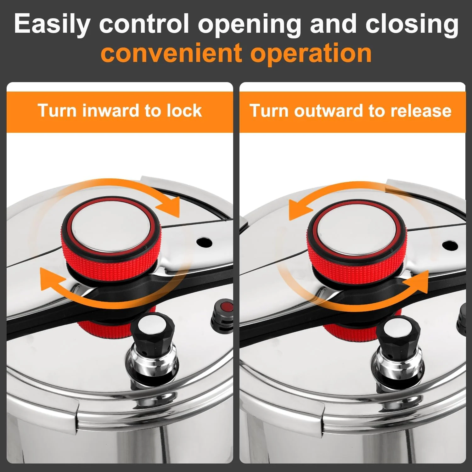 زودپز NYTRX با ظرفیت 10 کوارت، قابلمه زودپز استیل ضد زنگ 10 کوارت، ظروف پخت و پز ضد انفجار، درب قفل/باز چرخشی، باز کردن درب با یک دست، حلقه سیلیکونی ضخیم و دسته ضد سوزش، نقره ای زودپز NYTRX با ظرفیت 10 کوارت، قابلمه زودپز استیل ضد زنگ 10 کوارت، ظروف پخت و پز ضد انفجار، درب قفل/باز چرخشی، باز کردن درب با یک دست، حلقه سیلیکونی ضخیم و دسته ضد سوزش، نقره ای