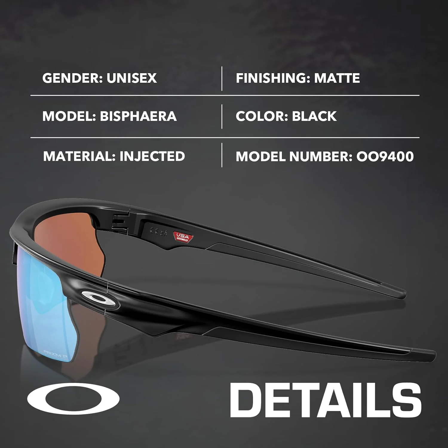 عینک آفتابی لنز پریزم OAKLEY BISPHAERA OO9400 به همراه کیت رسمی عینک