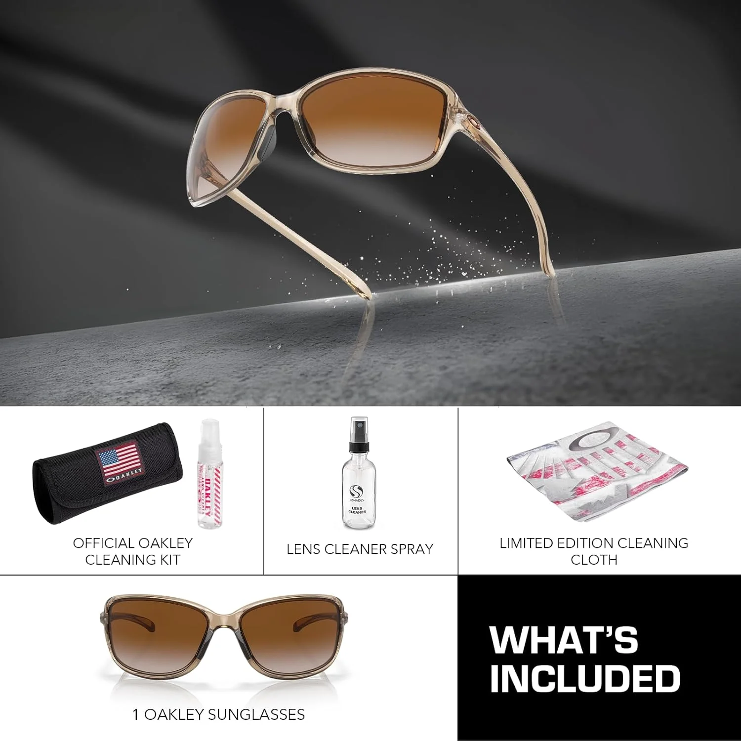 عینک آفتابی مستطیلی زنانه اوکلی مدل COHORT OO9301 به همراه کیت رسمی عینک