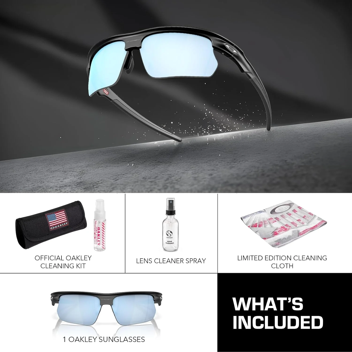 عینک آفتابی لنز پریزم OAKLEY BISPHAERA OO9400 به همراه کیت رسمی عینک