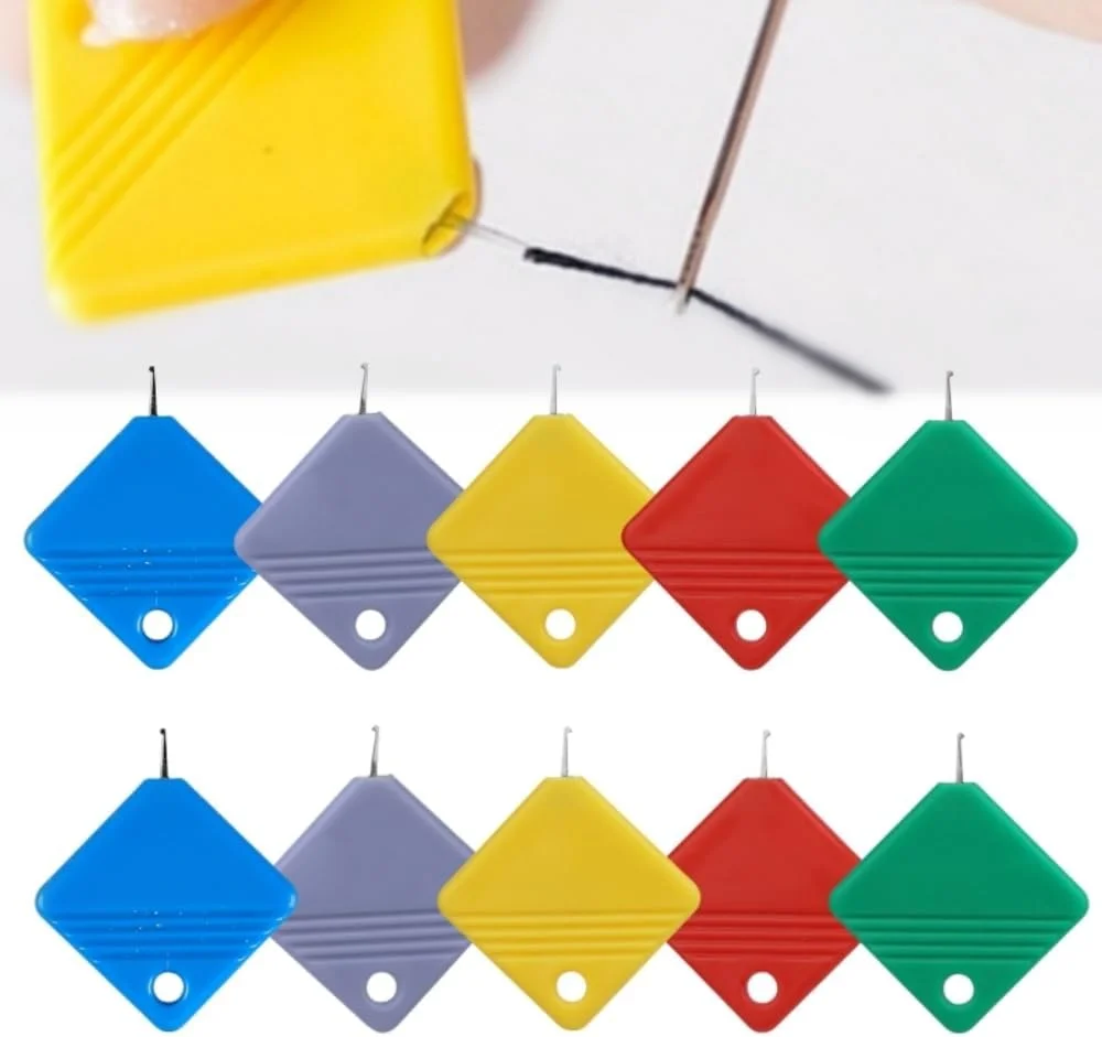 نخ‌کش سوزن اتوماتیک EgamyClow برای خیاطی دستی، گلدوزی و چرخ خیاطی - مناسب برای انواع سوزن، ابزاری بادوام و سبک وزن برای سالمندان و افراد کم بینا (30 عدد (5 رنگ))