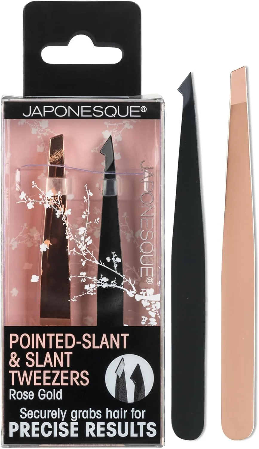 ست موچین نوک تیز و مورب ژاپونزکی رزگلد ست موچین نوک تیز و مورب ژاپونزکی رزگلد