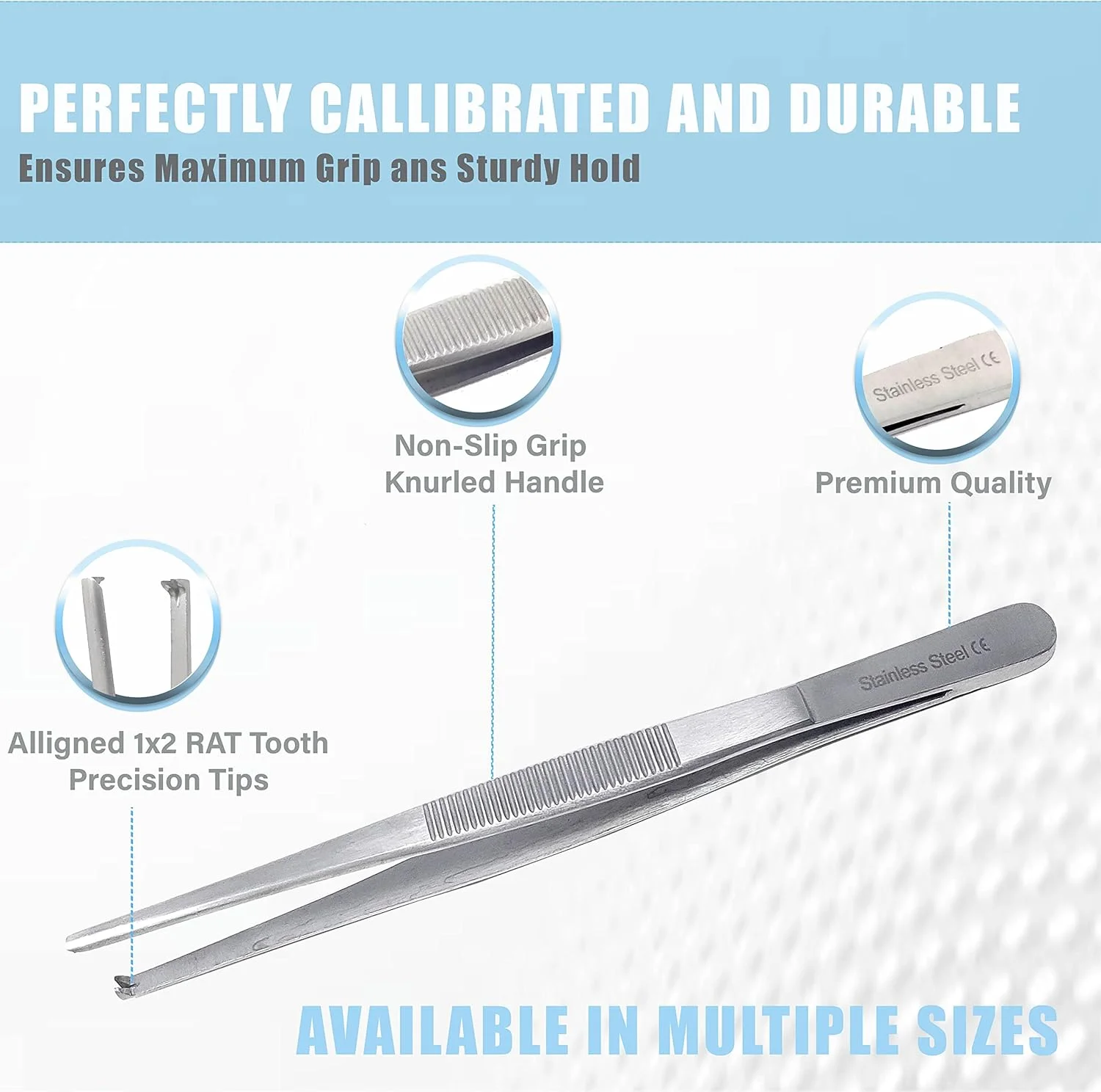 فورسپس شست انگشتی دندانه موشی 1x2 کخِر کُند دقیق A2Z SCILAB استیل ضد زنگ 6 اینچ (15.24 سانتی متر)، دسته آجدار راحت فورسپس شست انگشتی دندانه موشی 1x2 کخِر کُند دقیق A2Z SCILAB استیل ضد زنگ 6 اینچ (15.24 سانتی متر)، دسته آجدار راحت