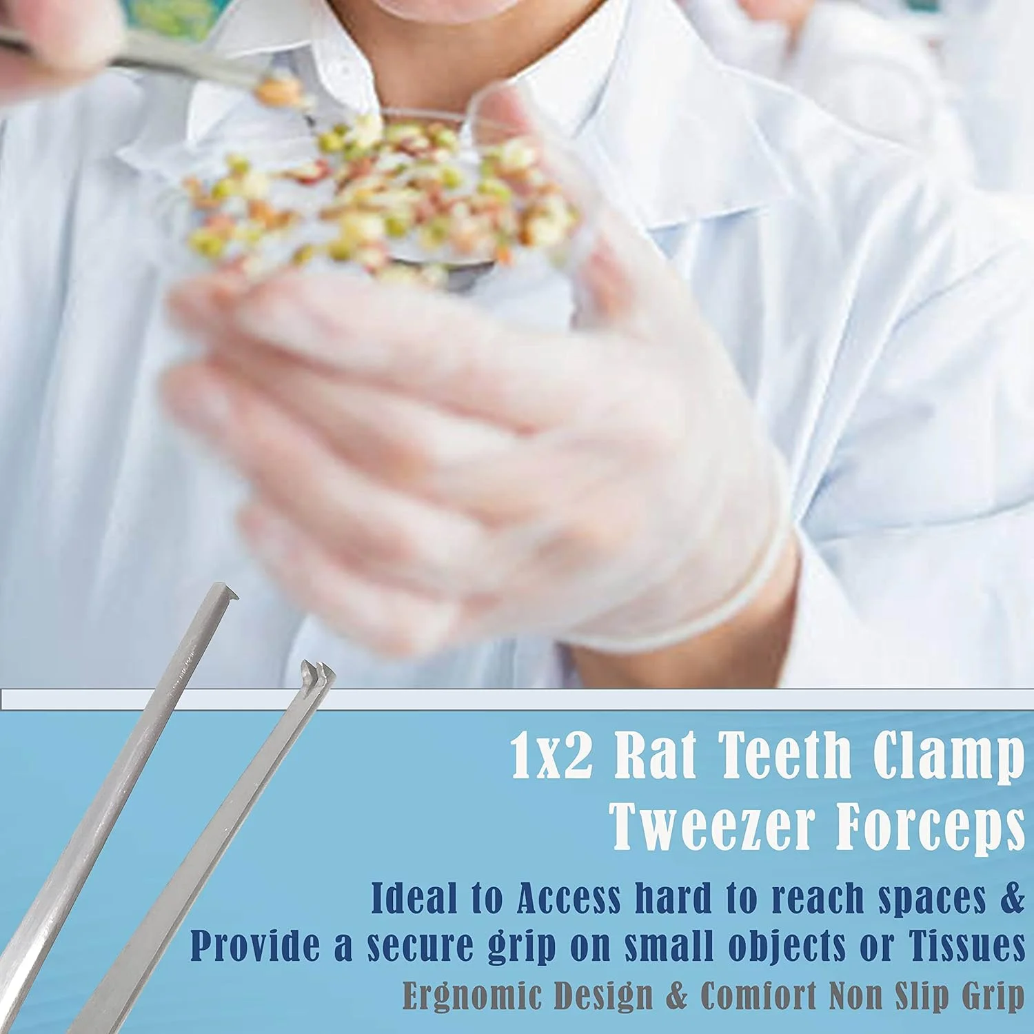 فورسپس شست انگشتی دندانه موشی 1x2 کخِر کُند دقیق A2Z SCILAB استیل ضد زنگ 6 اینچ (15.24 سانتی متر)، دسته آجدار راحت فورسپس شست انگشتی دندانه موشی 1x2 کخِر کُند دقیق A2Z SCILAB استیل ضد زنگ 6 اینچ (15.24 سانتی متر)، دسته آجدار راحت