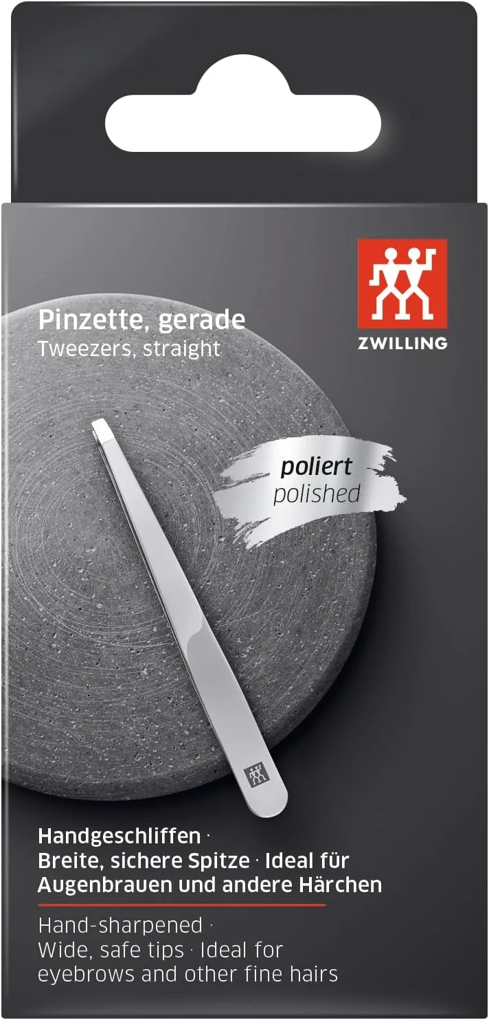 موچین کلاسیک اینوکس Zwilling، صاف 90 میلی متر. ابزار برداشتن مو و حالت دادن به ابرو. سطح گیره مورب. تمیز کردن آسان. فولاد ضد زنگ 18/10 با درجه بالا و پرداخت شده. موچین کلاسیک اینوکس Zwilling، صاف 90 میلی متر. ابزار برداشتن مو و حالت دادن به ابرو. سطح گیره مورب. تمیز کردن آسان. فولاد ضد زنگ 18/10 با درجه بالا و پرداخت شده.