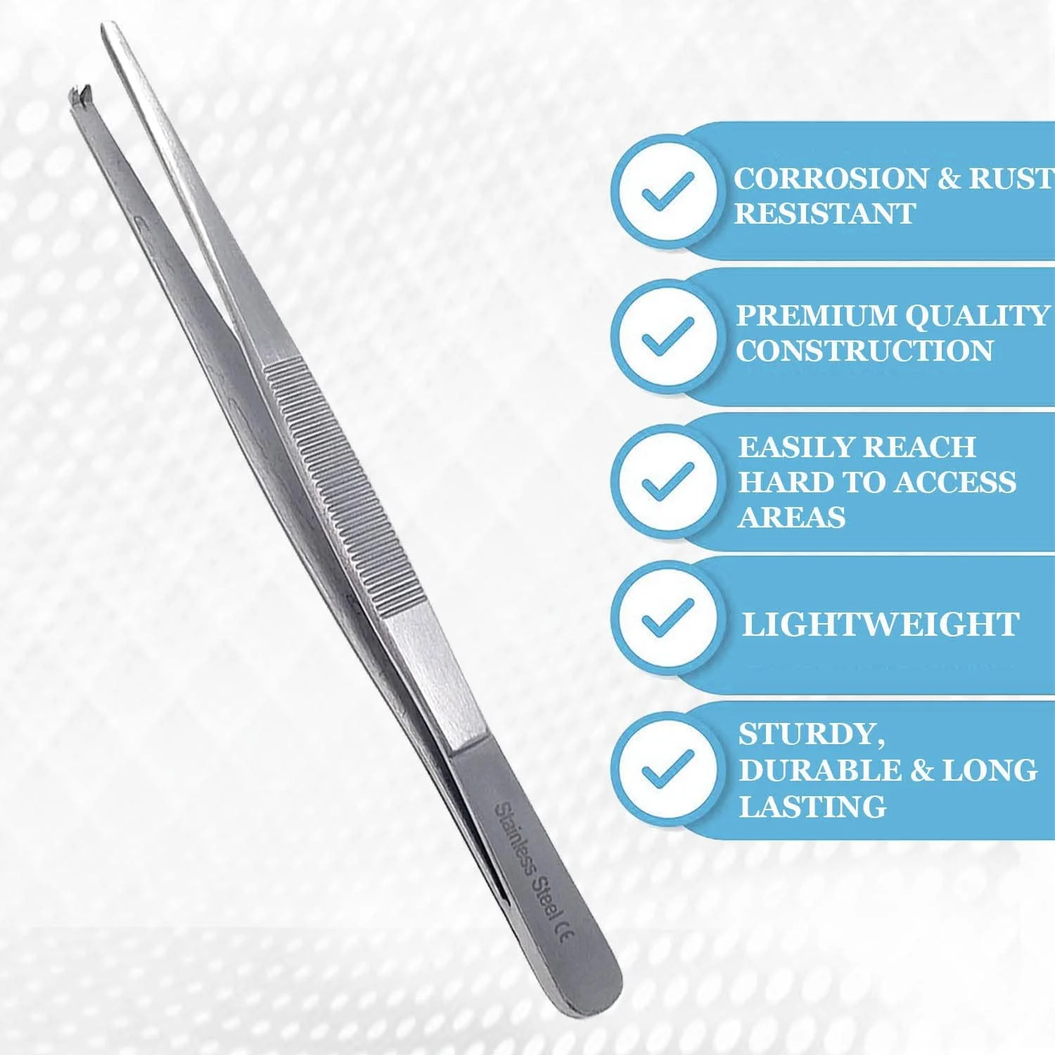 فورسپس شست انگشتی دندانه موشی 1x2 کخِر کُند دقیق A2Z SCILAB استیل ضد زنگ 6 اینچ (15.24 سانتی متر)، دسته آجدار راحت فورسپس شست انگشتی دندانه موشی 1x2 کخِر کُند دقیق A2Z SCILAB استیل ضد زنگ 6 اینچ (15.24 سانتی متر)، دسته آجدار راحت