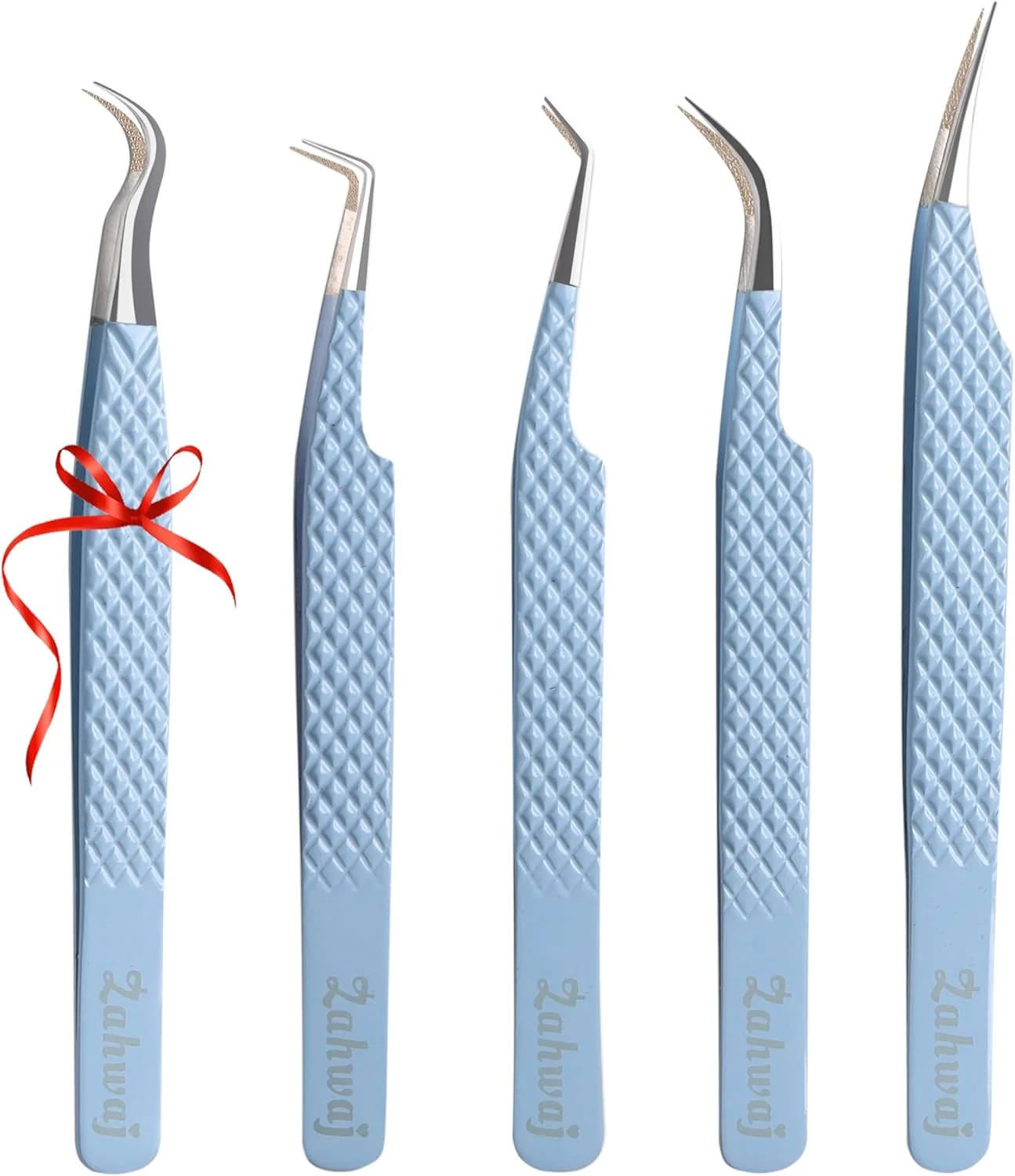 موچین مژه زهواج - ست 5 عددی موچین مژه با روکش الماس - موچین مژه نوک فیبری حرفه ای از جنس استیل ضد زنگ برای اکستنشن مژه (آبی) موچین مژه زهواج - ست 5 عددی موچین مژه با روکش الماس - موچین مژه نوک فیبری حرفه ای از جنس استیل ضد زنگ برای اکستنشن مژه (آبی)