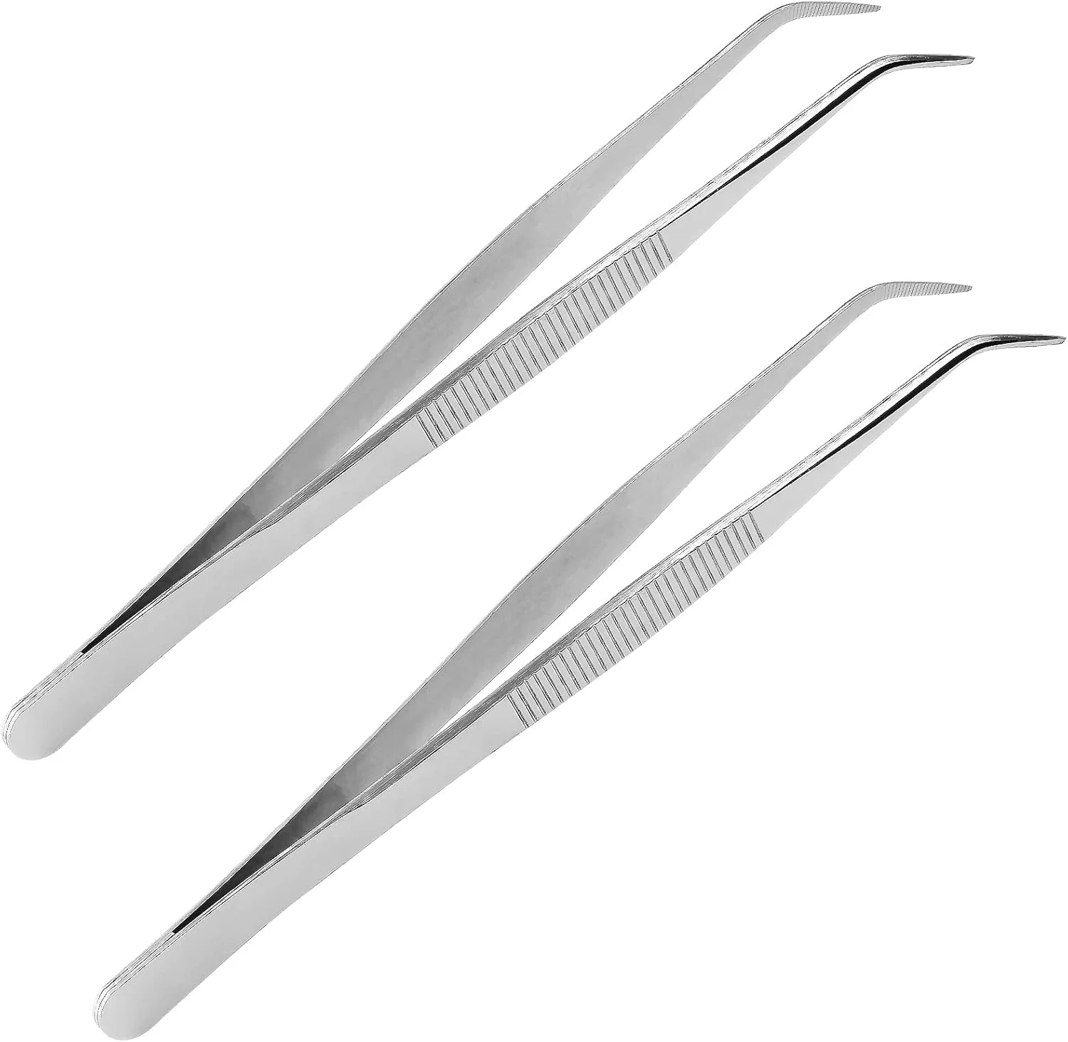 انبر استیل 2 عددی سویوتین، 8 اینچی، با نوک دندانه دار خمیده، انبرهای مقاوم برای پخت و پز، کاردستی و تعمیر انبر استیل 2 عددی سویوتین، 8 اینچی، با نوک دندانه دار خمیده، انبرهای مقاوم برای پخت و پز، کاردستی و تعمیر