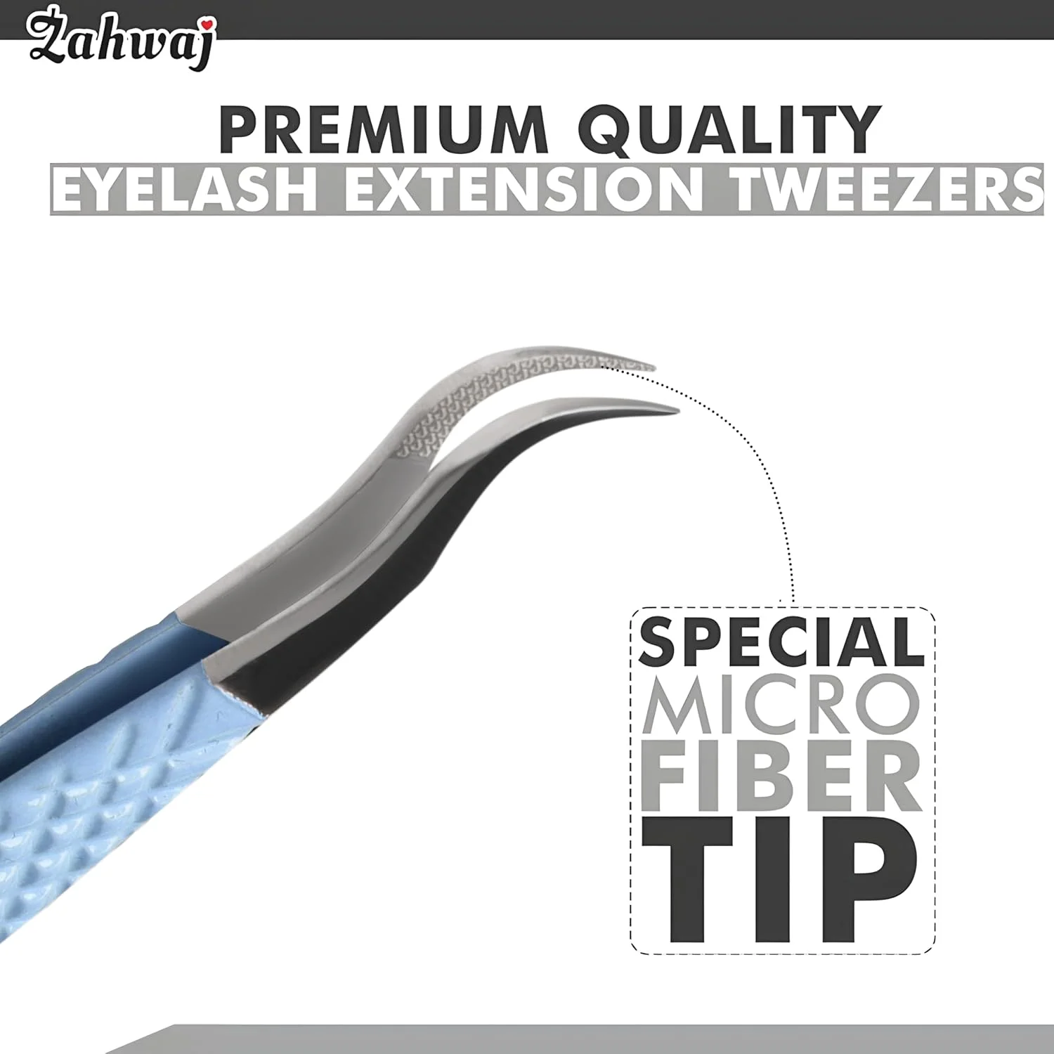 موچین مژه زهواج - ست 5 عددی موچین مژه با روکش الماس - موچین مژه نوک فیبری حرفه ای از جنس استیل ضد زنگ برای اکستنشن مژه (آبی) موچین مژه زهواج - ست 5 عددی موچین مژه با روکش الماس - موچین مژه نوک فیبری حرفه ای از جنس استیل ضد زنگ برای اکستنشن مژه (آبی)