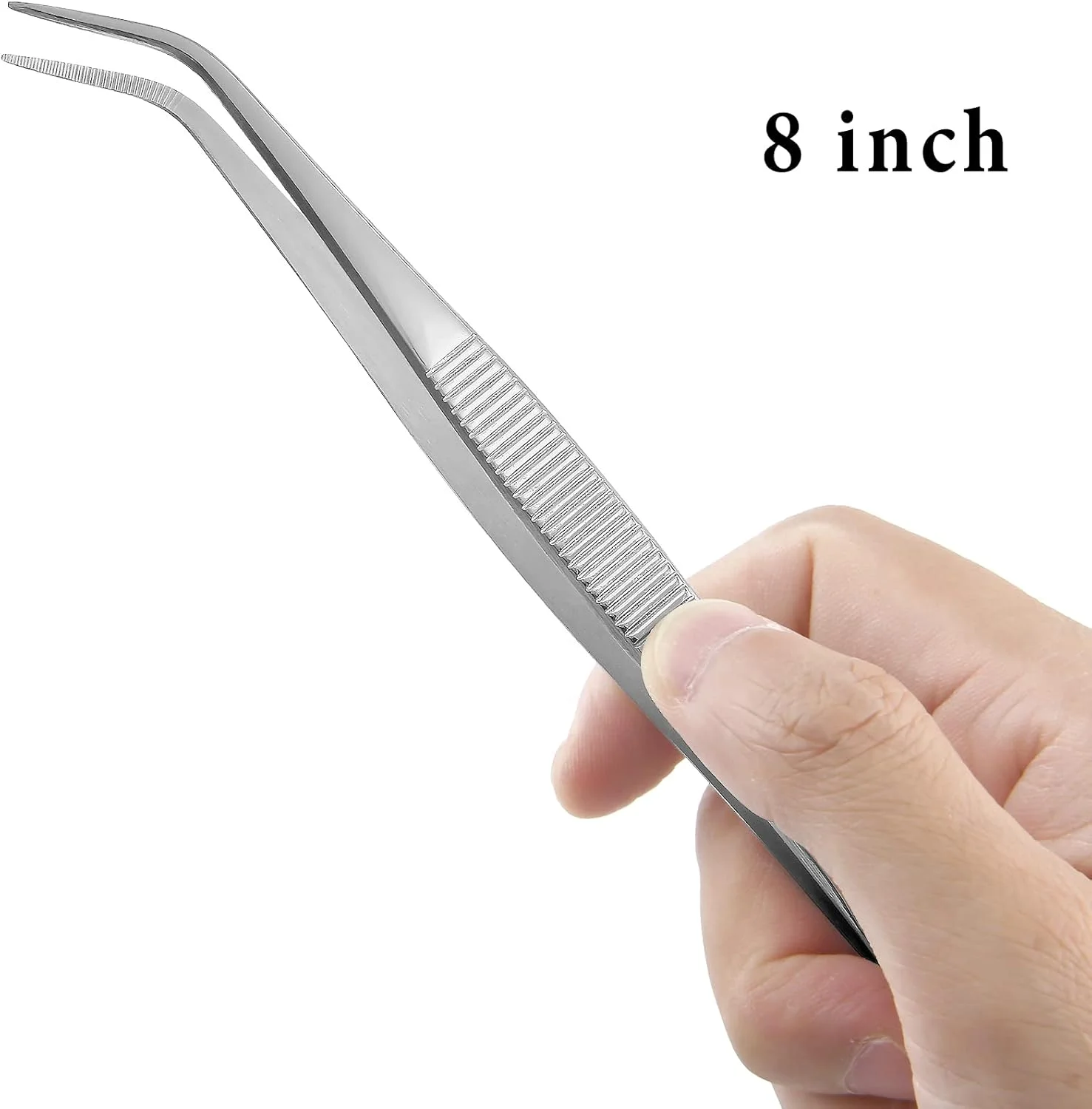 انبر استیل 2 عددی سویوتین، 8 اینچی، با نوک دندانه دار خمیده، انبرهای مقاوم برای پخت و پز، کاردستی و تعمیر انبر استیل 2 عددی سویوتین، 8 اینچی، با نوک دندانه دار خمیده، انبرهای مقاوم برای پخت و پز، کاردستی و تعمیر