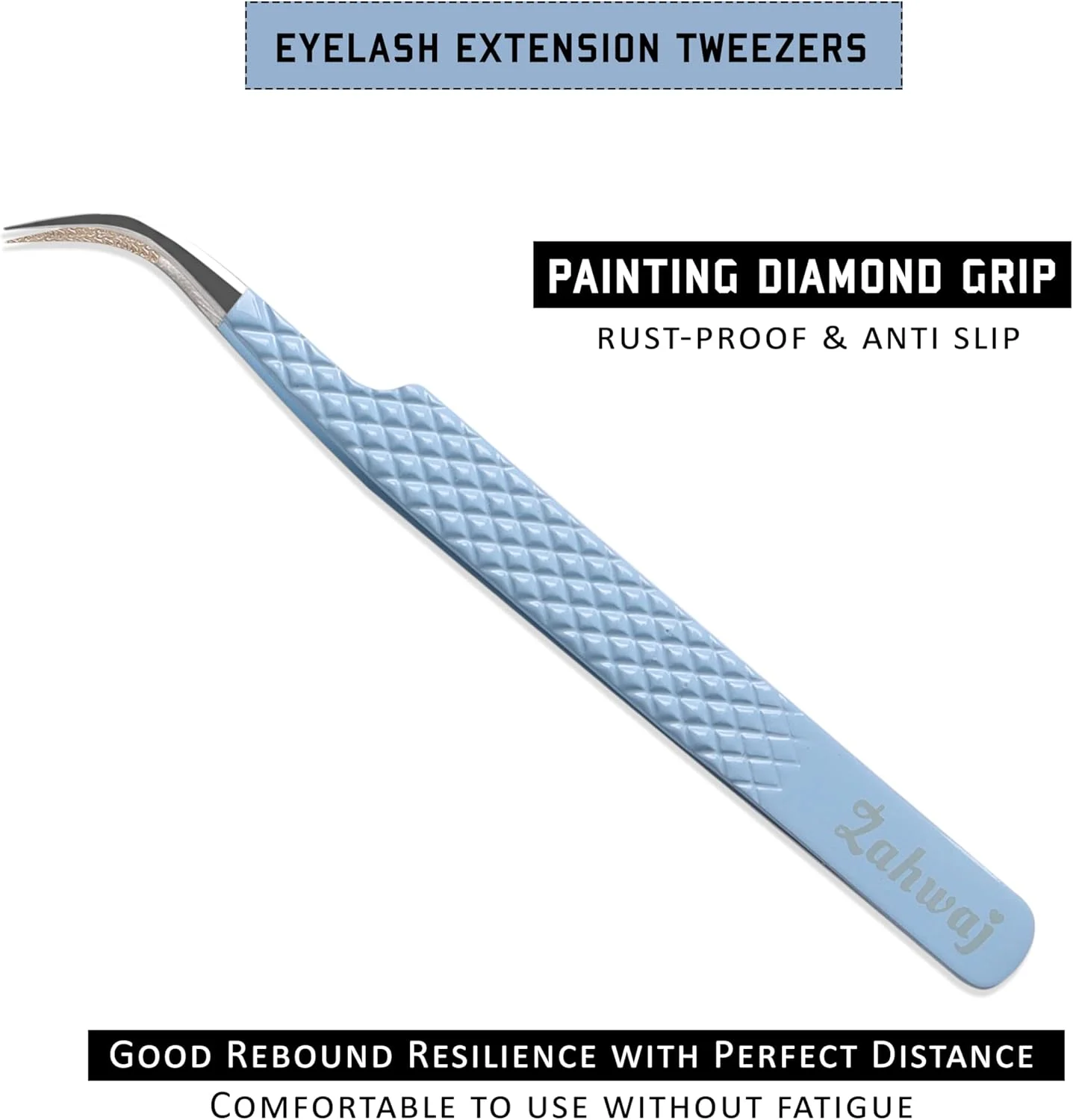 موچین مژه زهواج - ست 5 عددی موچین مژه با روکش الماس - موچین مژه نوک فیبری حرفه ای از جنس استیل ضد زنگ برای اکستنشن مژه (آبی) موچین مژه زهواج - ست 5 عددی موچین مژه با روکش الماس - موچین مژه نوک فیبری حرفه ای از جنس استیل ضد زنگ برای اکستنشن مژه (آبی)