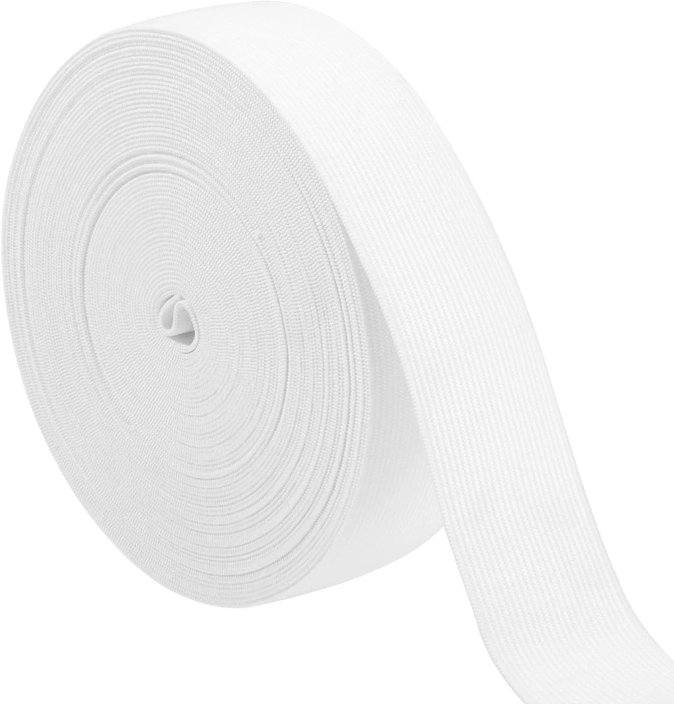1.5 Inch Elastic Band for Sewing 16yards,3.8cm White Double-Side Sewing Elastic Waistband for Skirts Cloth