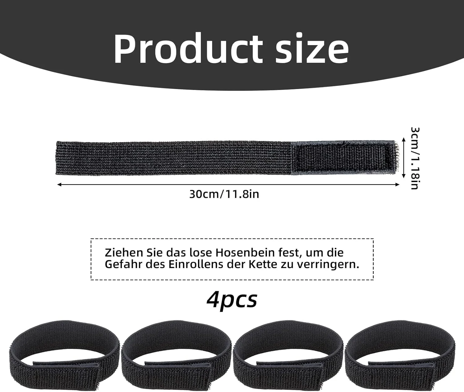 Pack of 4 Elastic Band Trouser Clips, Webbing Straps Velcro Straps Trouser Leg Clamp Bicycle Clip for Cyclists, Trouser Protection Bicycle Set, Trouser Clip for Trousers Velcro Fastening Pack of 4 Elastic Band Trouser Clips, Webbing Straps Velcro Straps Trouser Leg Clamp Bicycle Clip for Cyclists, Trouser Protection Bicycle Set, Trouser Clip for Trousers Velcro Fastening