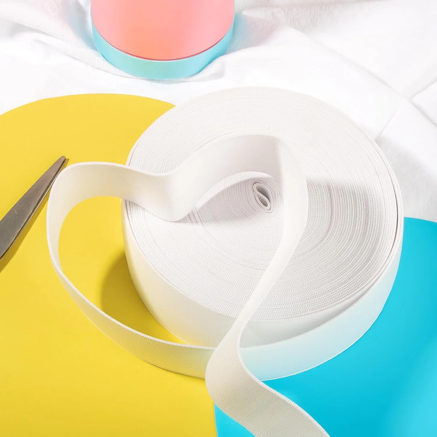 1.5 Inch Elastic Band for Sewing 16yards,3.8cm White Double-Side Sewing Elastic Waistband for Skirts Cloth 1.5 Inch Elastic Band for Sewing 16yards,3.8cm White Double-Side Sewing Elastic Waistband for Skirts Cloth