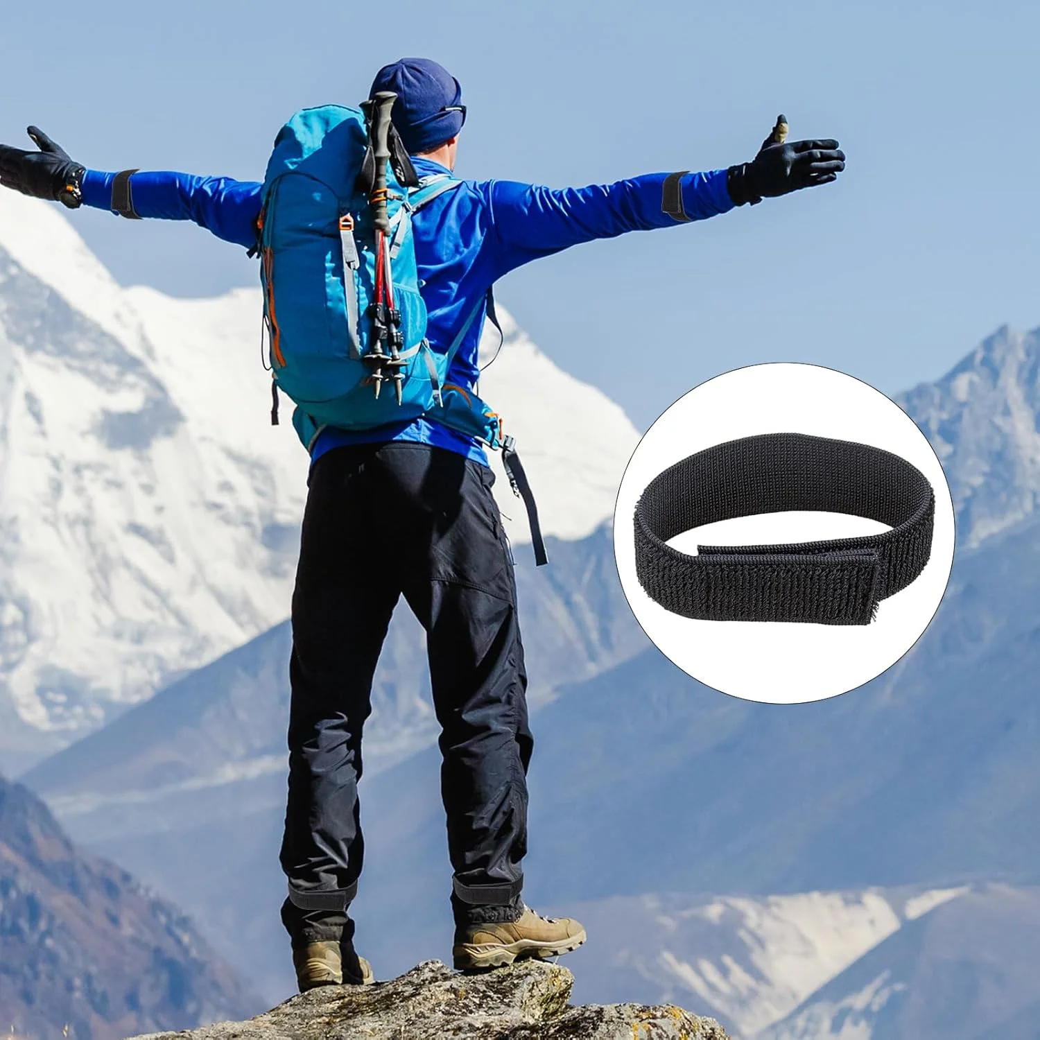 Pack of 4 Elastic Band Trouser Clips, Webbing Straps Velcro Straps Trouser Leg Clamp Bicycle Clip for Cyclists, Trouser Protection Bicycle Set, Trouser Clip for Trousers Velcro Fastening Pack of 4 Elastic Band Trouser Clips, Webbing Straps Velcro Straps Trouser Leg Clamp Bicycle Clip for Cyclists, Trouser Protection Bicycle Set, Trouser Clip for Trousers Velcro Fastening