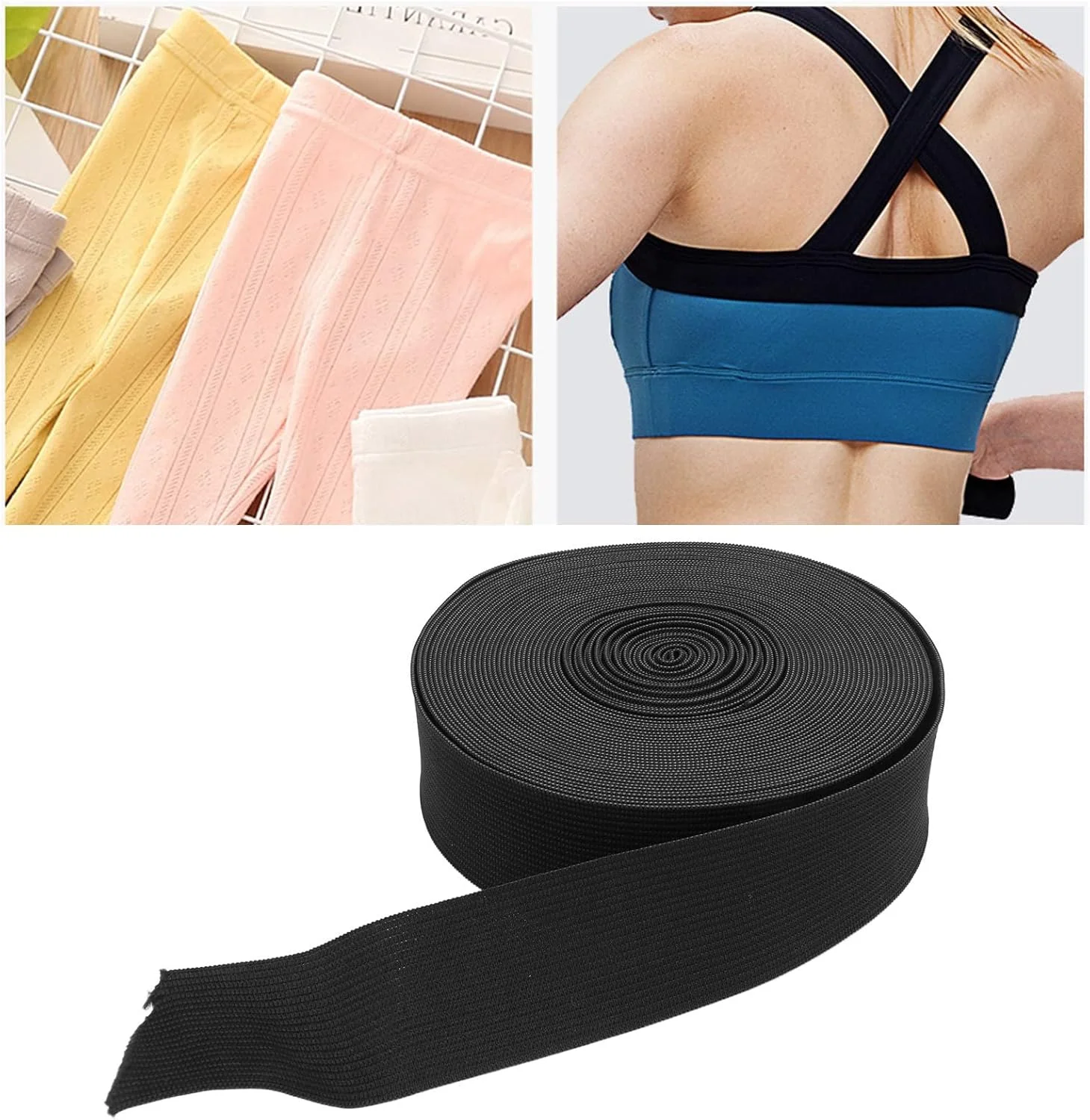 کش نواری 10 یاردی مشکی 3.5 سانتیمتری/1.4 اینچی پهن ضخیم برش DIY راحت تنفسی غلتک الاستیک خیاطی برای صنایع دستی کش نواری 10 یاردی مشکی 3.5 سانتیمتری/1.4 اینچی پهن ضخیم برش DIY راحت تنفسی غلتک الاستیک خیاطی برای صنایع دستی