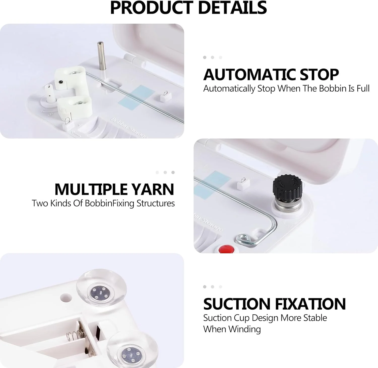 ماسوره پیچ برقی قابل حمل با قفل و دسته مخفی، ابزار کمکی چرخ خیاطی، با USB یا باتری کار می کند، مناسب برای چرخ خیاطی خانگی و صنعتی ماسوره پیچ برقی قابل حمل با قفل و دسته مخفی، ابزار کمکی چرخ خیاطی، با USB یا باتری کار می کند، مناسب برای چرخ خیاطی خانگی و صنعتی