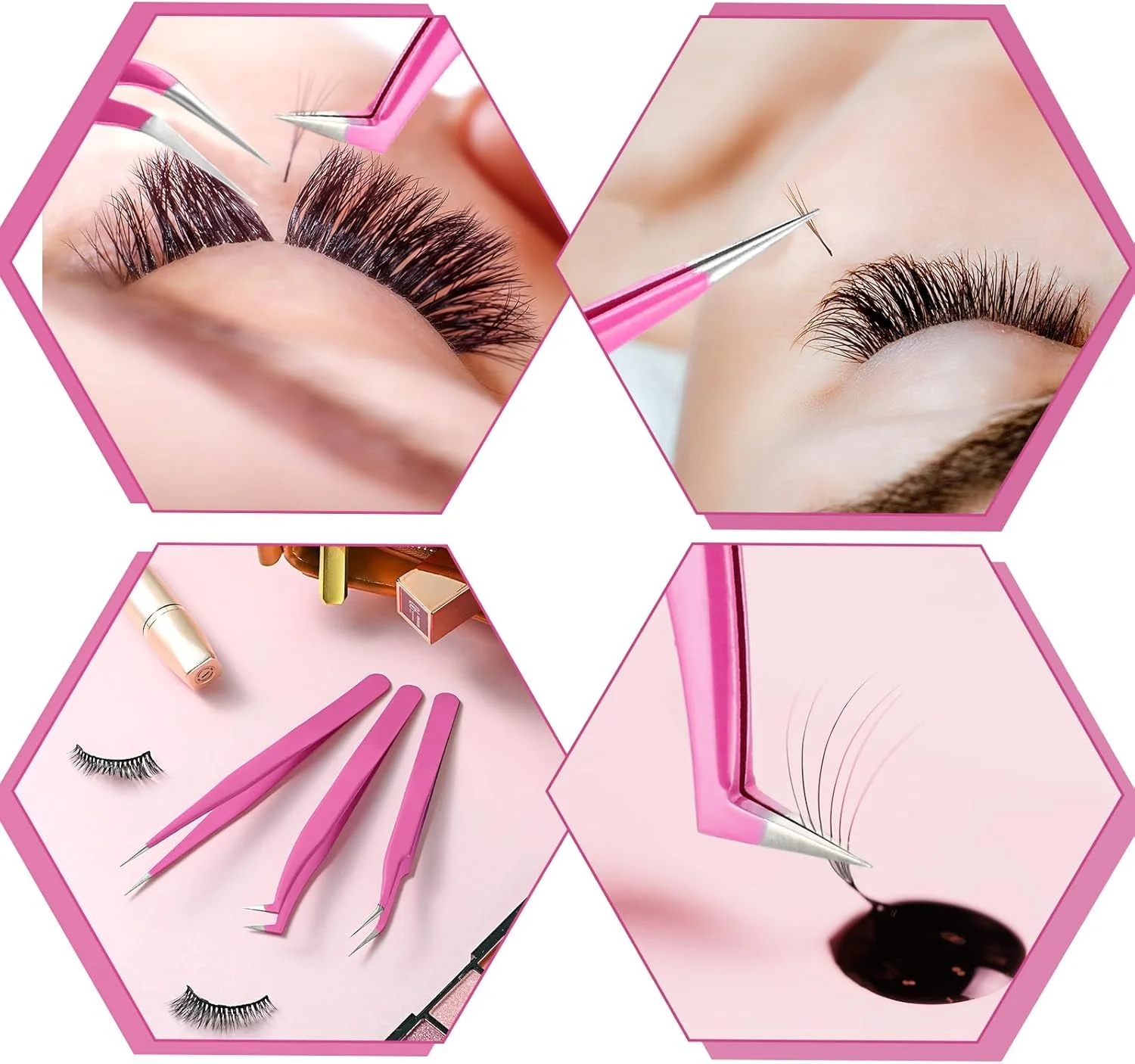موچین مژه دقیق Gjinxi، 3 عددی، فر مژه استیل ضد زنگ حرفه ای، موچین کاربردی برای جداسازی حجم برای مبتدیان اکستنشن مژه DIY، مراقبت شخصی بانوان، صورتی موچین مژه دقیق Gjinxi، 3 عددی، فر مژه استیل ضد زنگ حرفه ای، موچین کاربردی برای جداسازی حجم برای مبتدیان اکستنشن مژه DIY، مراقبت شخصی بانوان، صورتی
