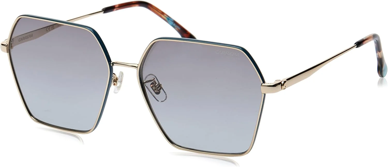 عینک آفتابی زنانه کاررا CARRERA 3057/S OGA/9O GOLD TEAL استاندارد