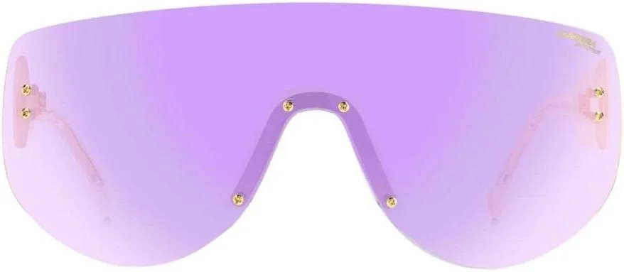 عینک آفتابی زنانه کررا مدل FLAGLAB 12 2UC/TE با فریم بنفش و سفید و لنز خاکستری غیر پلاریزه