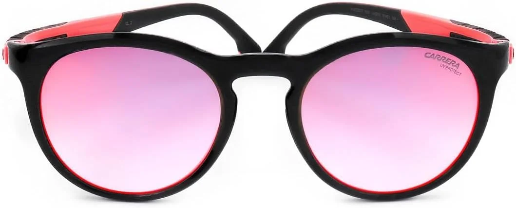 عینک آفتابی گرد Carrera، مشکی با جزئیات صورتی و لنزهای صورتی گرادیان HYPERFIT 18/S U4Q YB، لنز 51 میلی متر