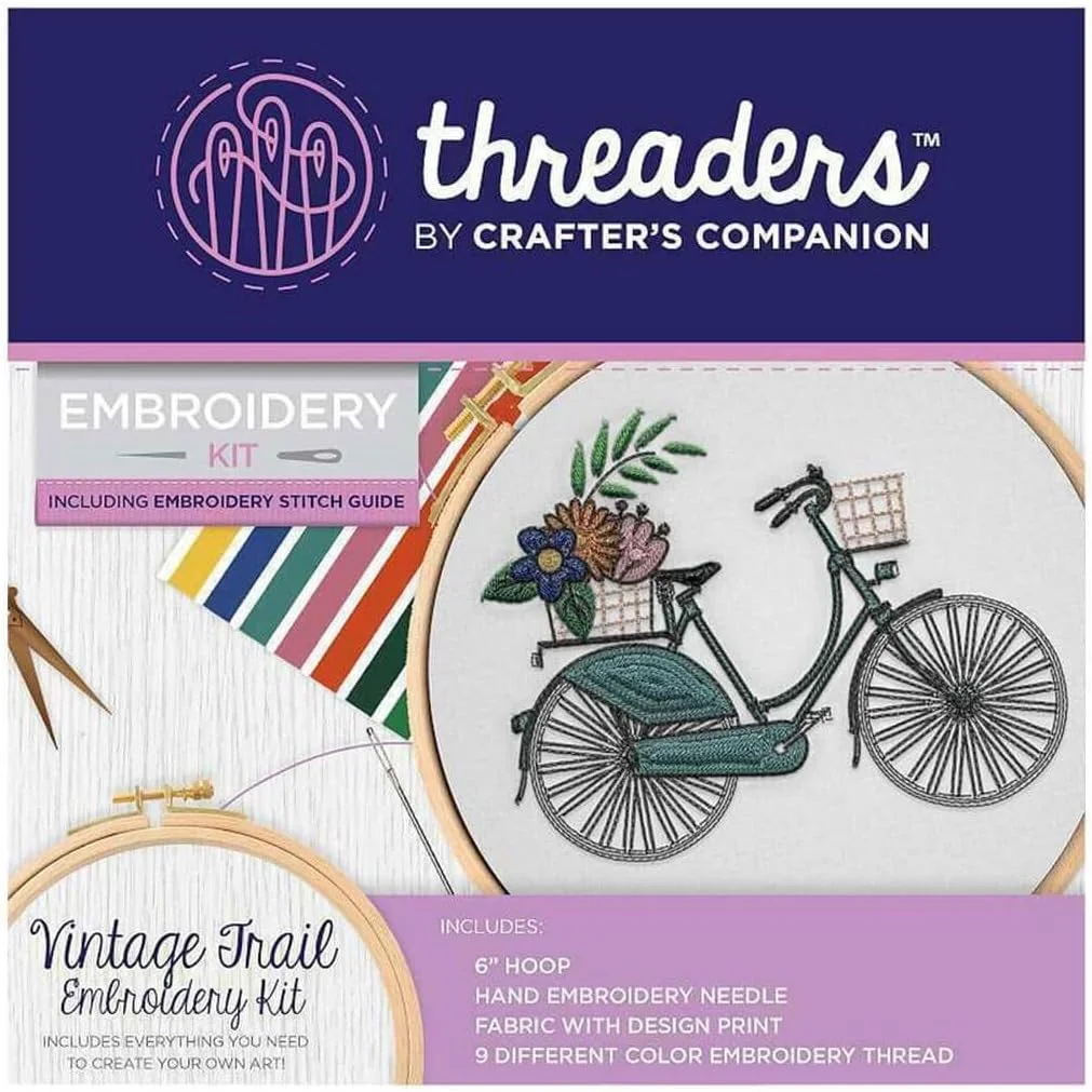 Embroidery Threaders Kit Vintage Trail 20X15X25