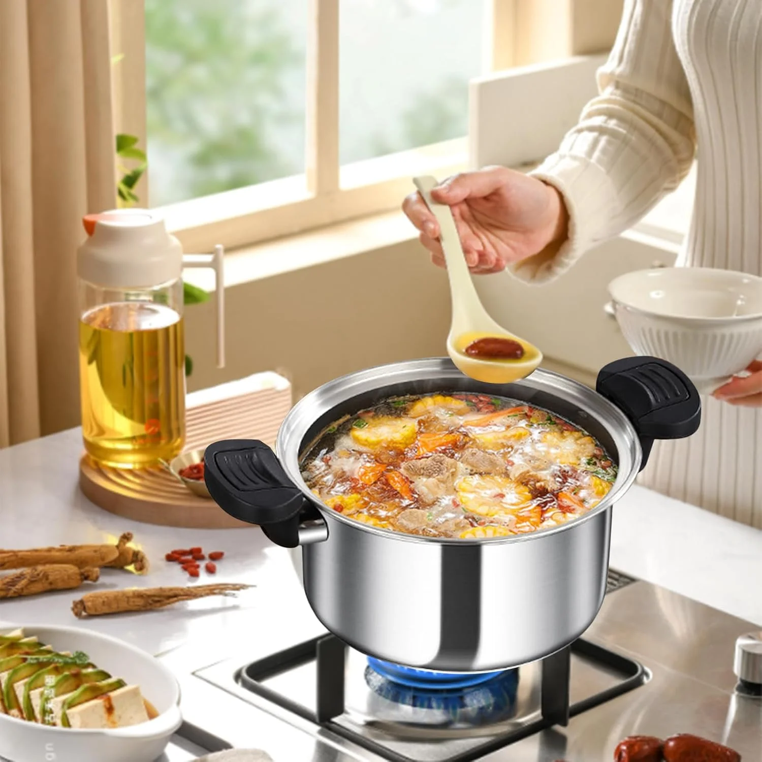 زودپز - زودپز کلاسیک، لوازم جانبی آشپزخانه پخت سریع چند منظوره از جنس استیل ضد زنگ برای گوشت، خورشت، سوپ، لوبیا و استیک زودپز - زودپز کلاسیک، لوازم جانبی آشپزخانه پخت سریع چند منظوره از جنس استیل ضد زنگ برای گوشت، خورشت، سوپ، لوبیا و استیک