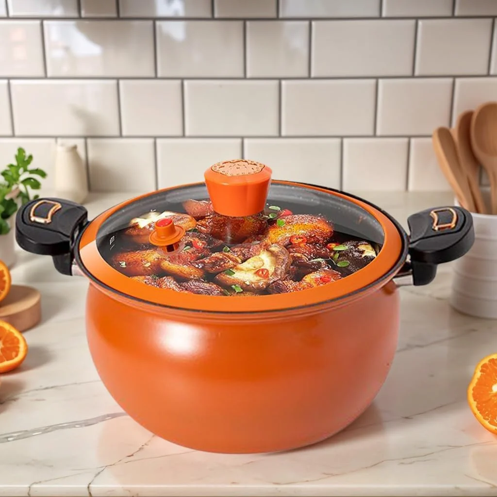 زودپز کوچک - ظروف پخت و پز سریع، زودپز نچسب با درب شفاف برای جوشاندن غذا، سوپ، خورشت، مناسب برای اجاق گازهای القایی خانگی و پخت و پز آشپزخانه