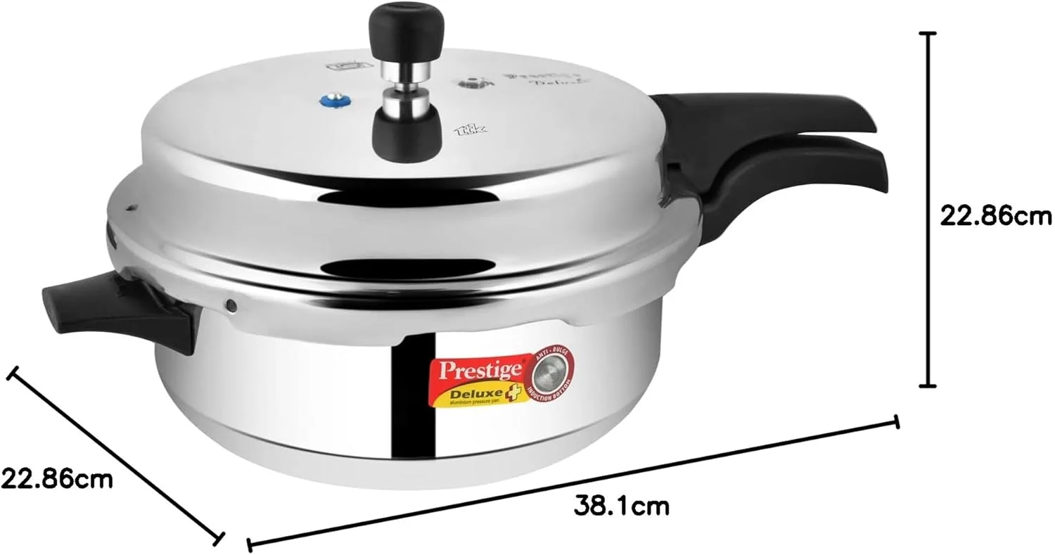 زودپز پرستیژ مدل Deluxe Plus Senior با ظرفیت 6 لیتر | زودپز استیل با کف القایی | نقره ای - MPD10706