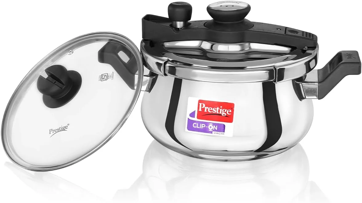 دیگ زودپز استیل پرستیژ سواچ کلیپ-آن 5 لیتری دیگ زودپز استیل پرستیژ سواچ کلیپ-آن 5 لیتری