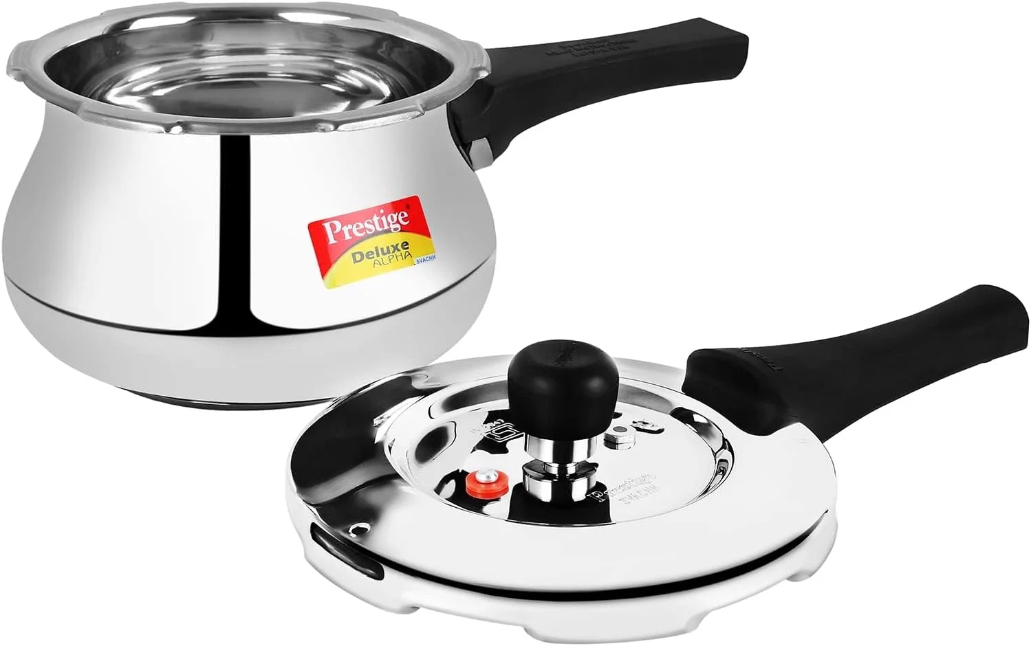 زودپز استیل پرستیژ مدل Dlx Alpha Svachh Baby Handi با ظرفیت 2 لیتر کد Mpd20266 | نقره ای زودپز استیل پرستیژ مدل Dlx Alpha Svachh Baby Handi با ظرفیت 2 لیتر کد Mpd20266 | نقره ای