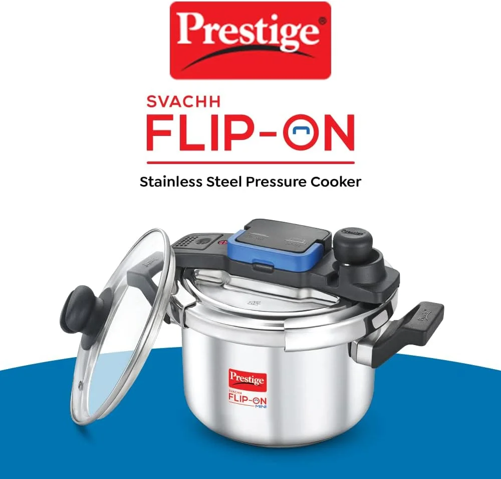 زودپز استیل پرستیژ Svachh Flip-On با ظرفیت 5.0 لیتر | زودپز سازگار با اجاق القایی | MPF20157 زودپز استیل پرستیژ Svachh Flip-On با ظرفیت 5.0 لیتر | زودپز سازگار با اجاق القایی | MPF20157
